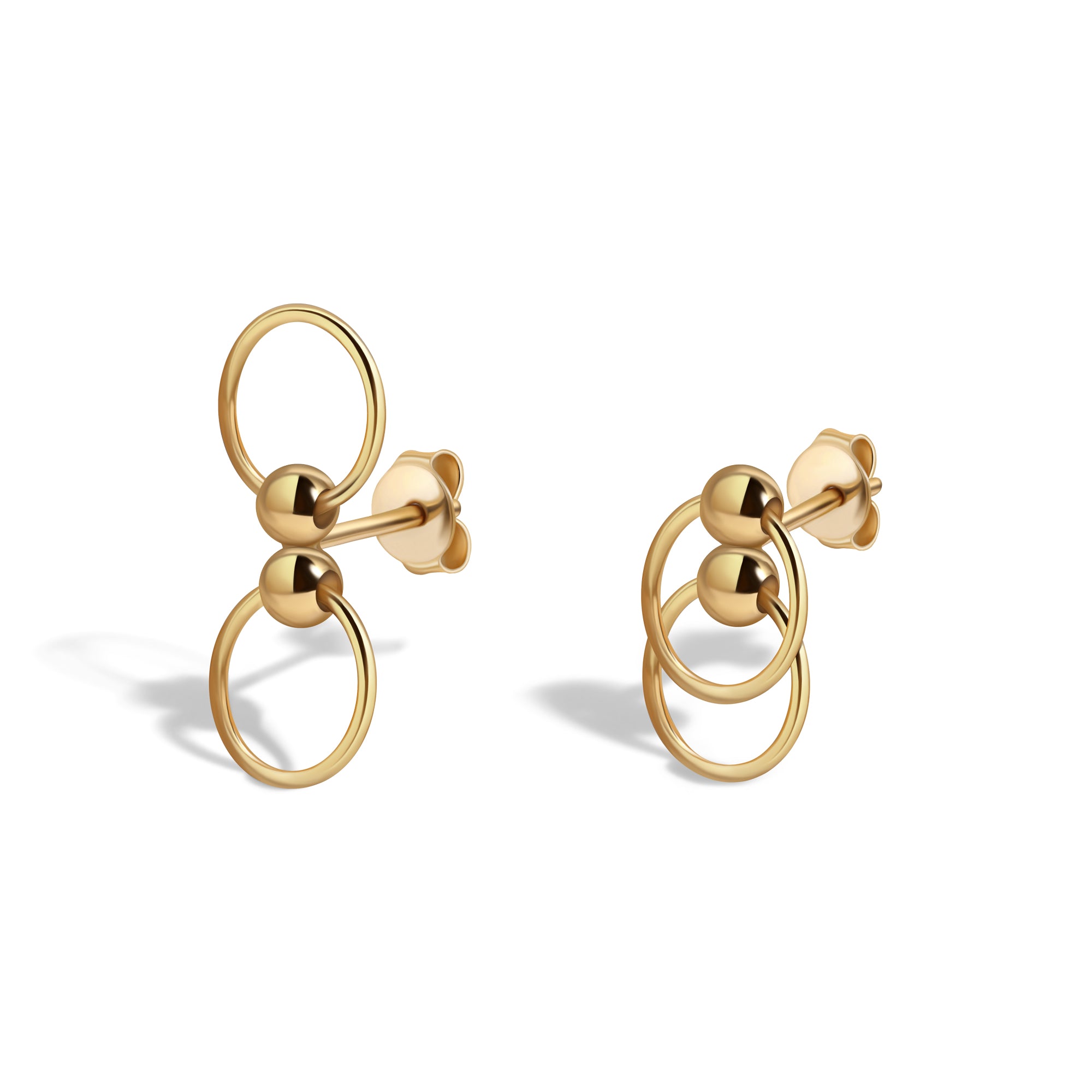 CENTRO CHICO 3-IN-1 EARRINGS IN 14K GOLD
