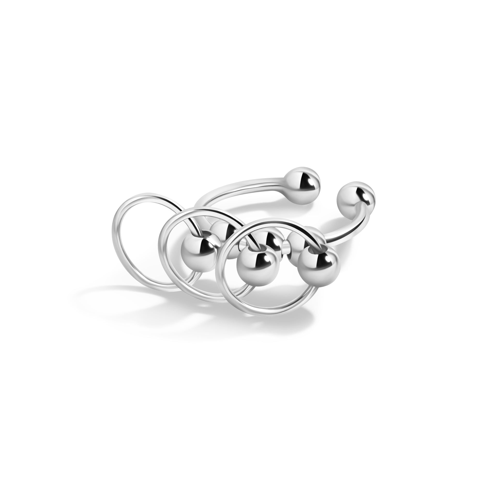 CENTRO 3-IN-1 EAR CUFF IN 14K GOLD