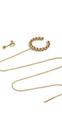 VERANO ASYMMETRICAL EARRINGS IN 14K GOLD