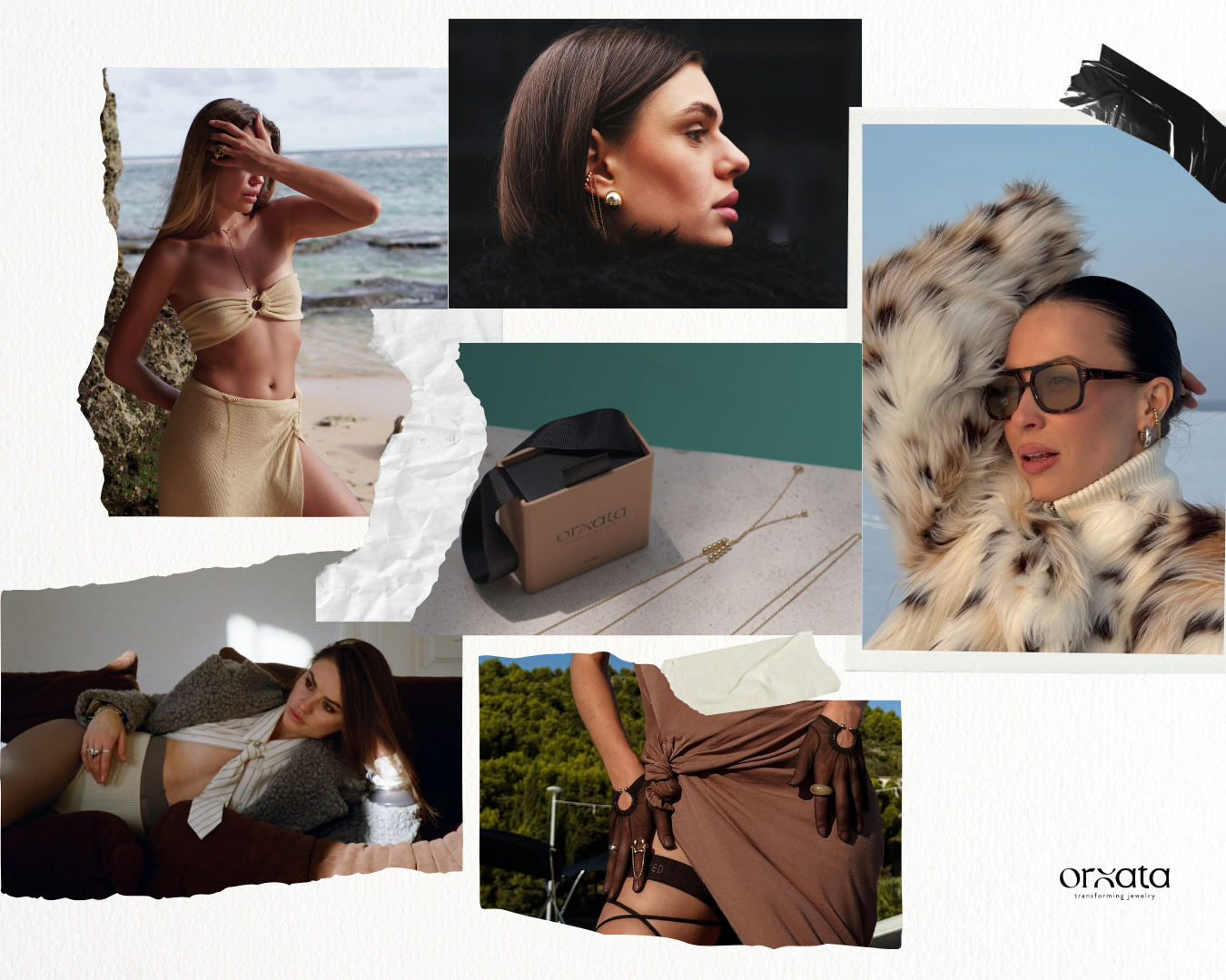 Mood board with jewelry - Orxata