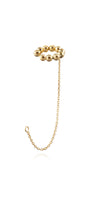 BOLA EAR CUFF WITH CHAIN IN STERLING SILVER