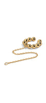 BOLA EAR CUFF WITH CHAIN IN 14K GOLD