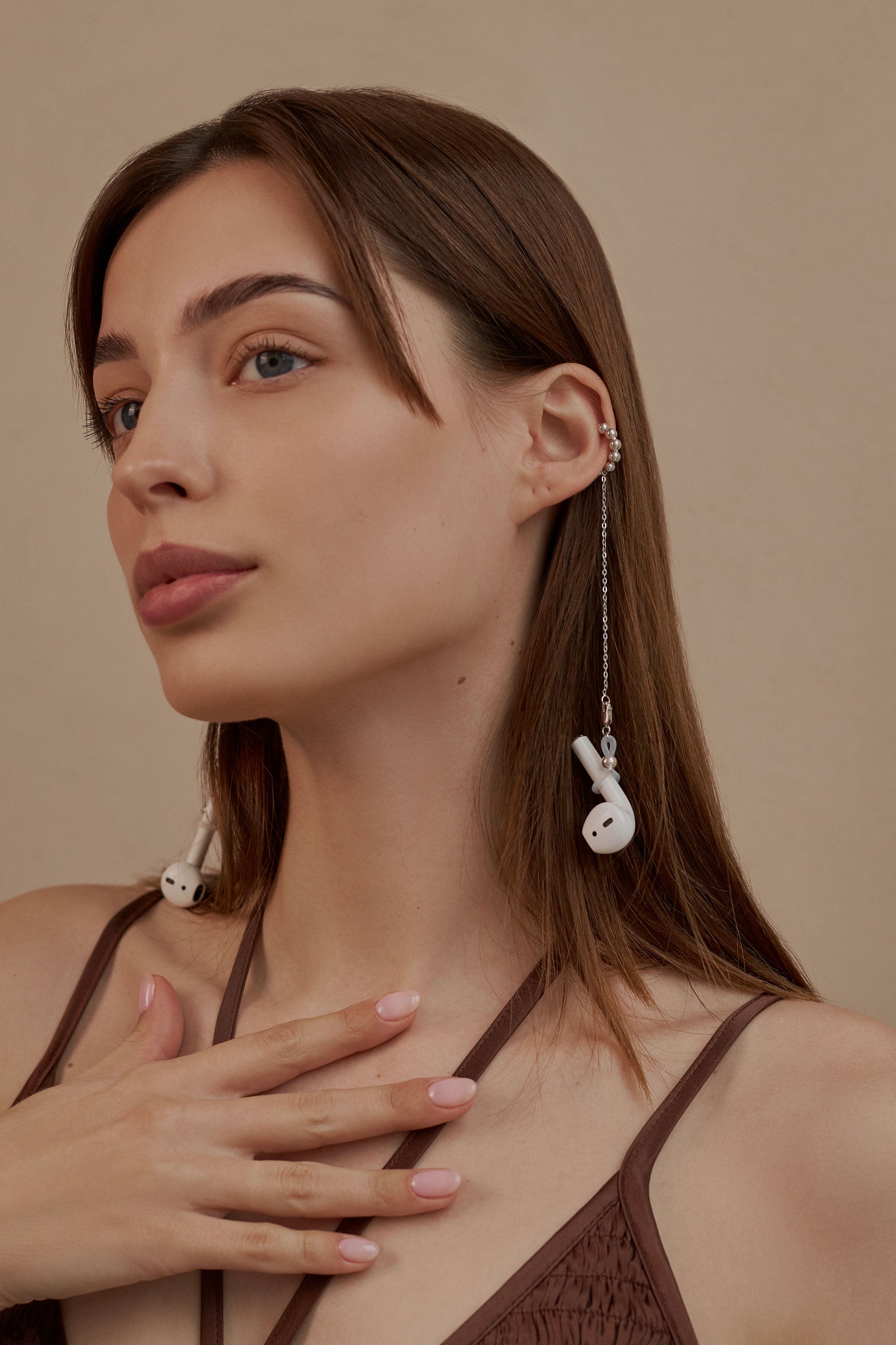2-IN-1 EAR CUFFS FOR AIRPODS & EARRINGS IN STERLING SILVER