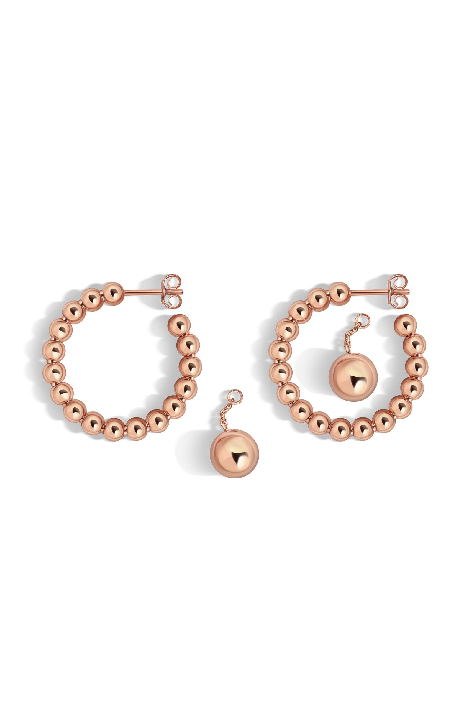BOLA 2-IN-1 EARRINGS IN 14K GOLD