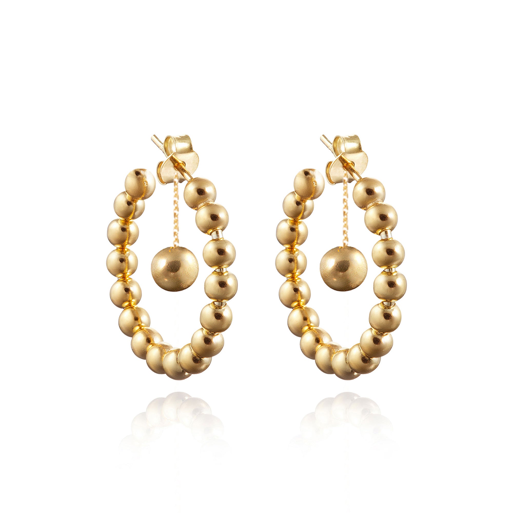 BOLA 2-IN-1 EARRINGS IN STERLING SILVER