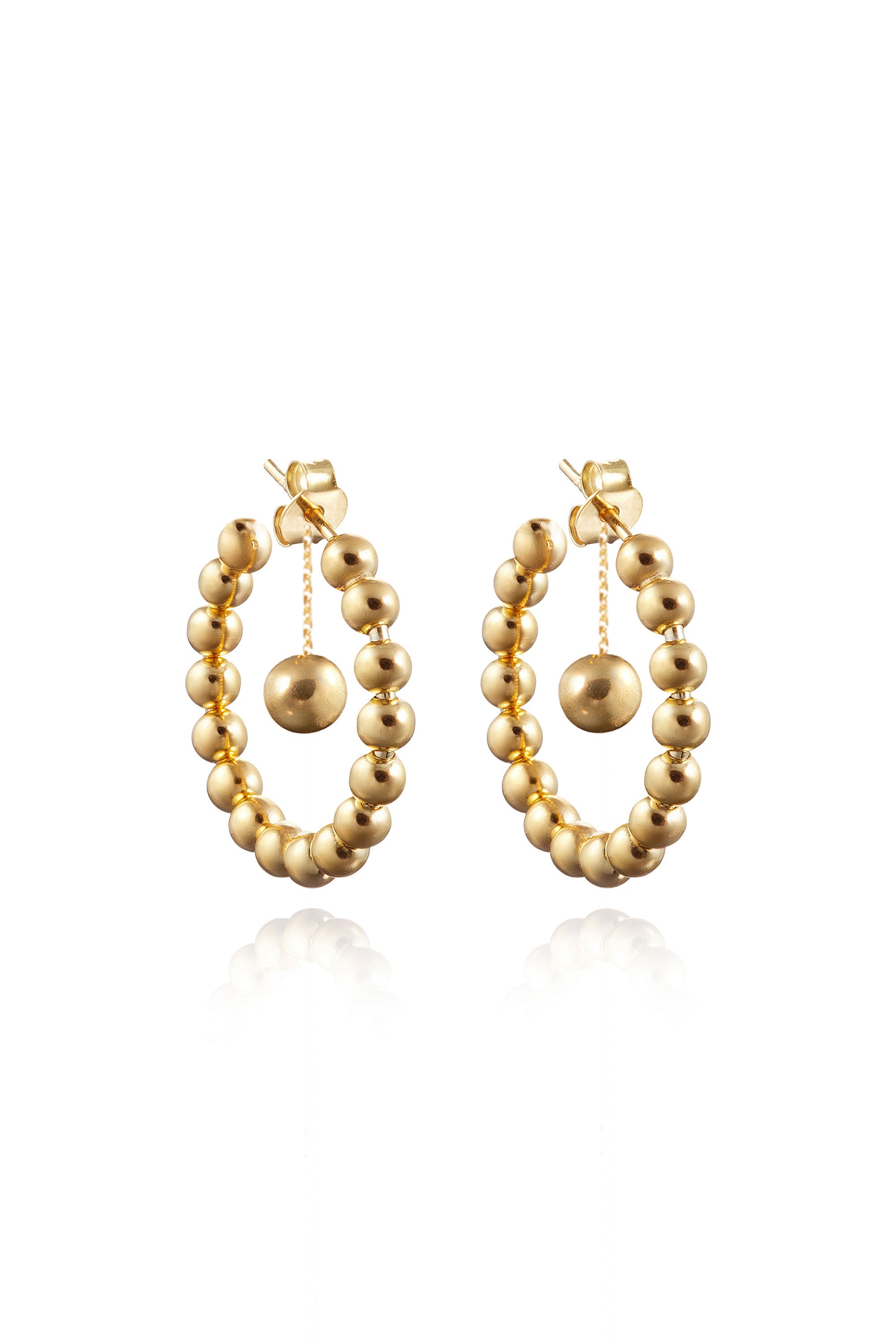BOLA 2-IN-1 EARRINGS IN 14K GOLD