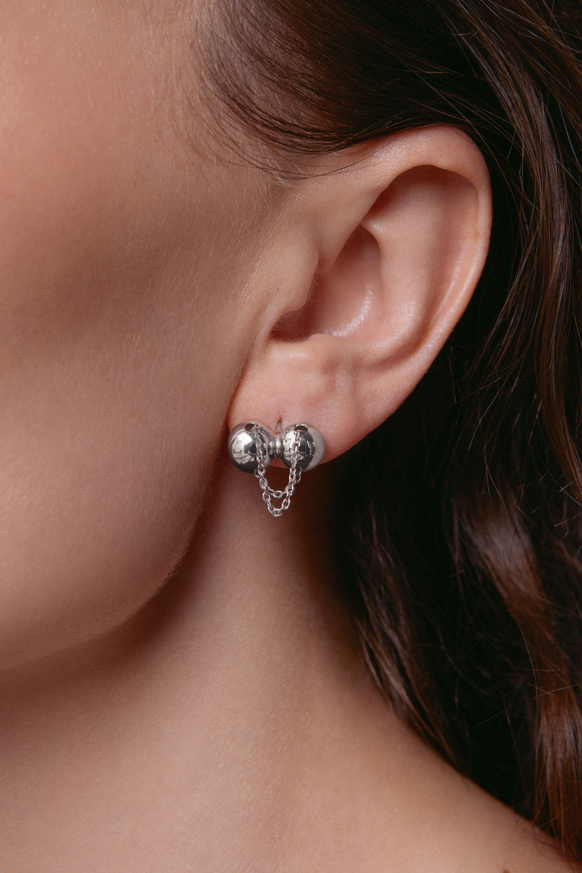 BRILLO 2-IN-1 EARRINGS IN STERLING SILVER