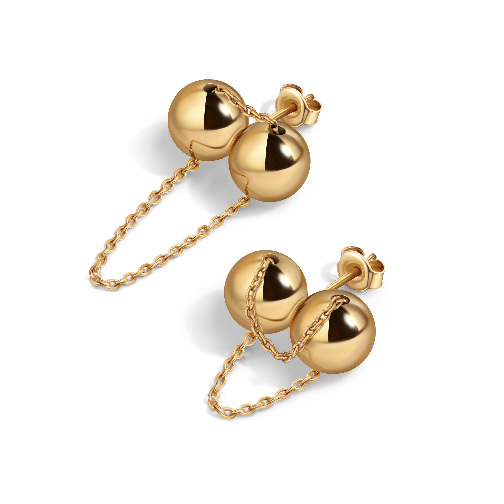 BRILLO 2-IN-1 EARRINGS IN 14K GOLD