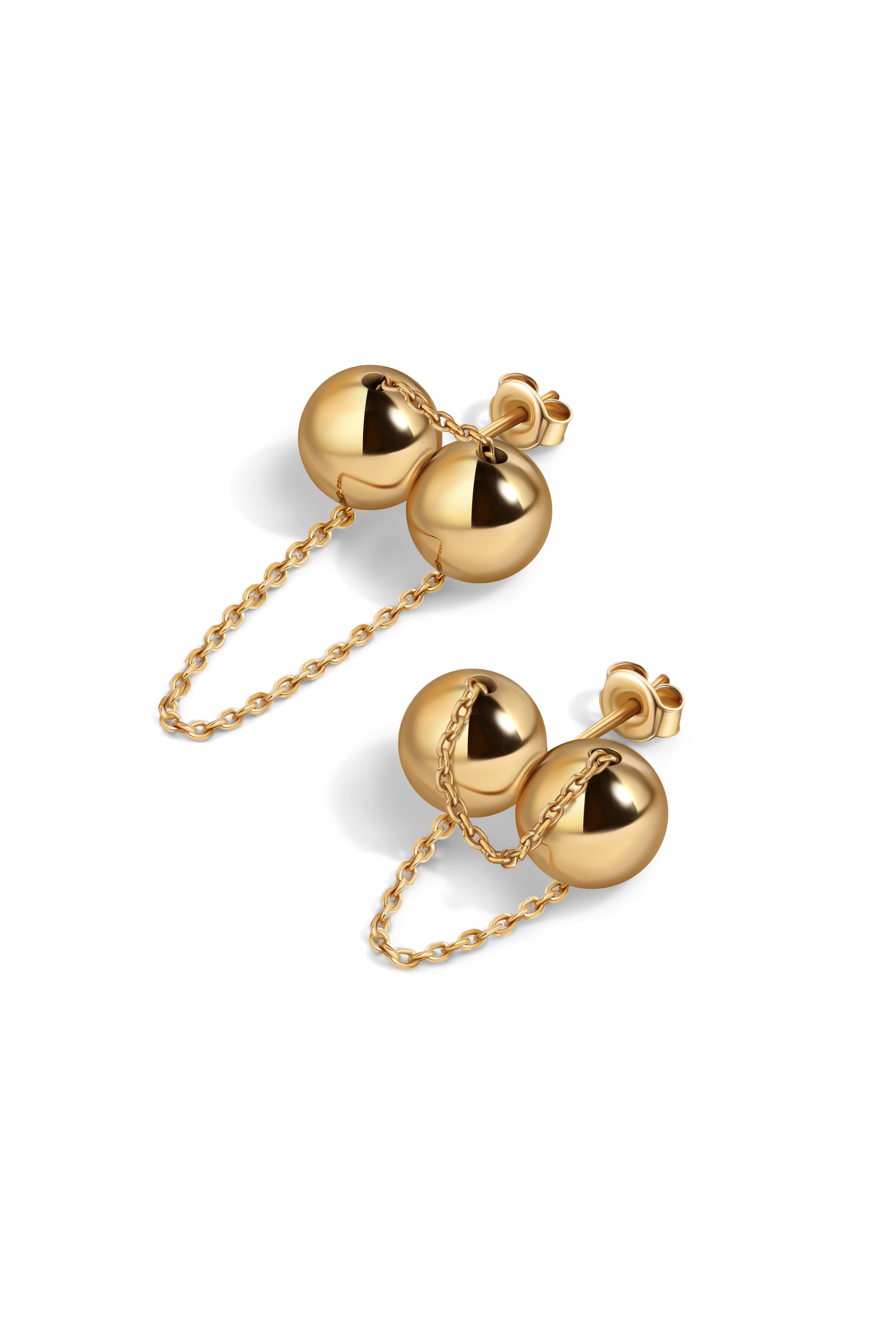 BRILLO 2-IN-1 EARRINGS IN 14K GOLD