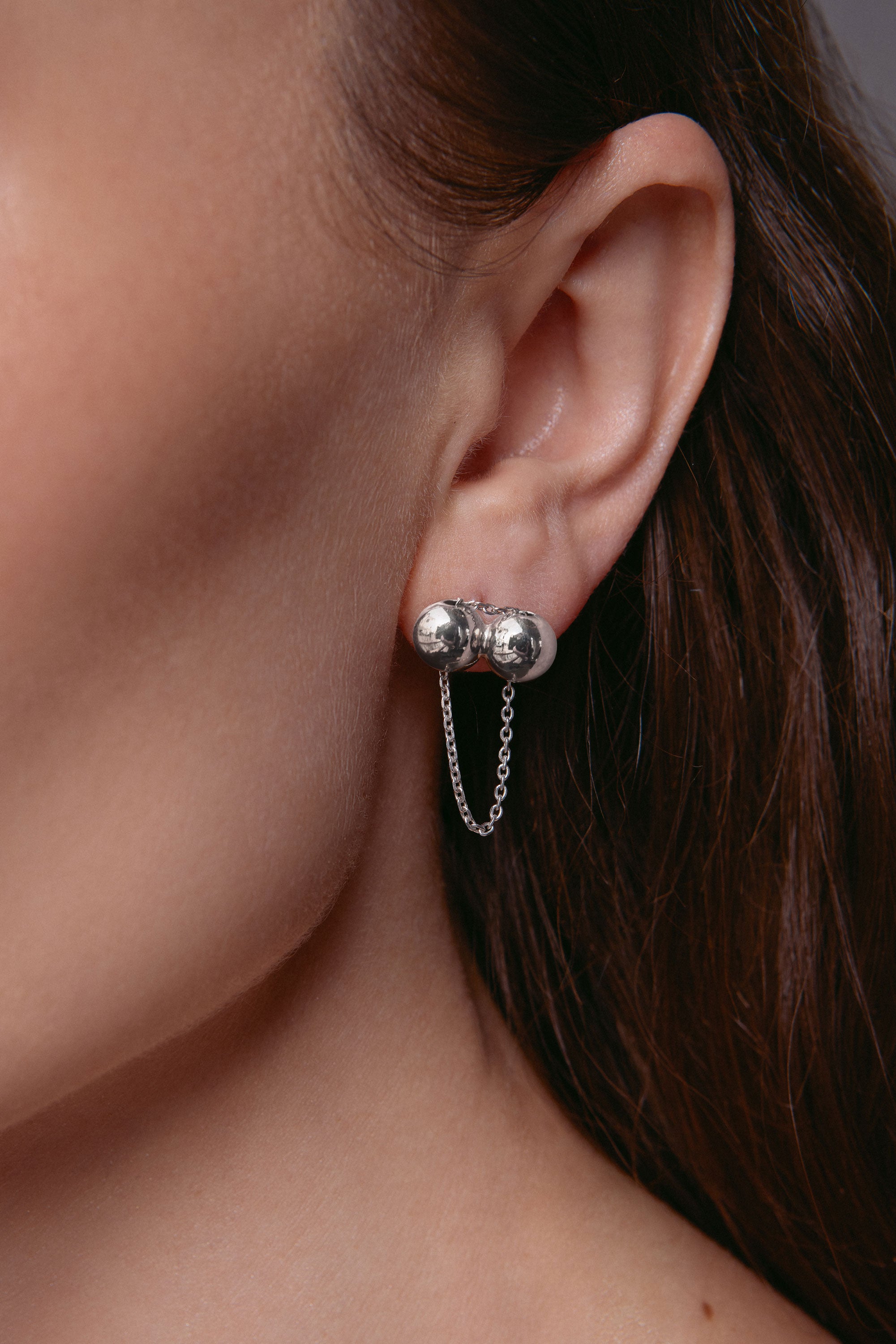 BRILLO 2-IN-1 EARRINGS IN STERLING SILVER