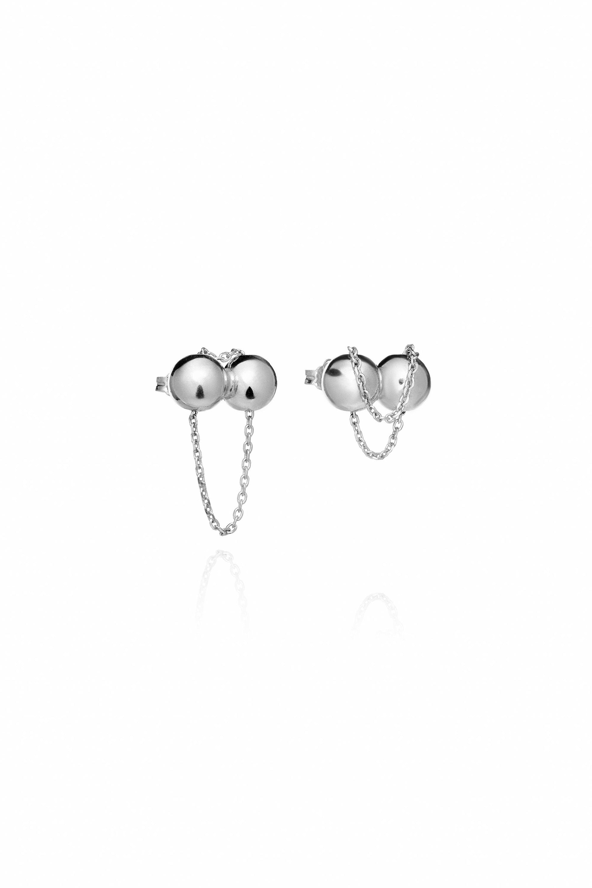 BRILLO 2-IN-1 EARRINGS IN STERLING SILVER
