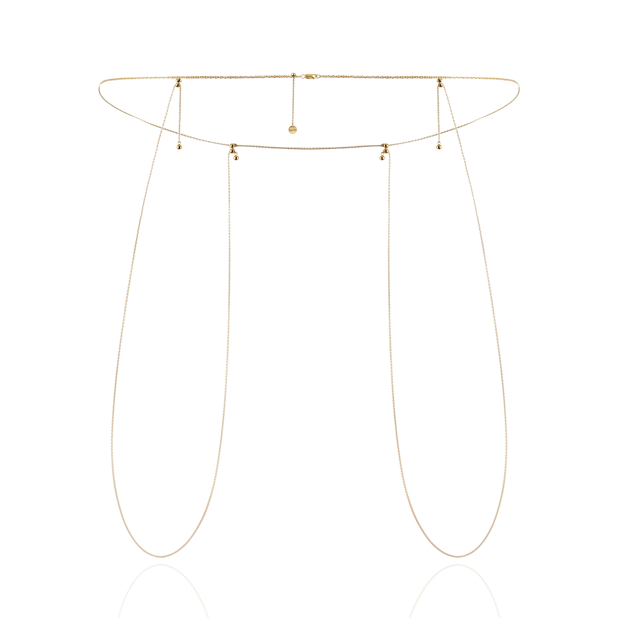CALOR 3-IN-1 BODY CHAIN IN 14K GOLD
