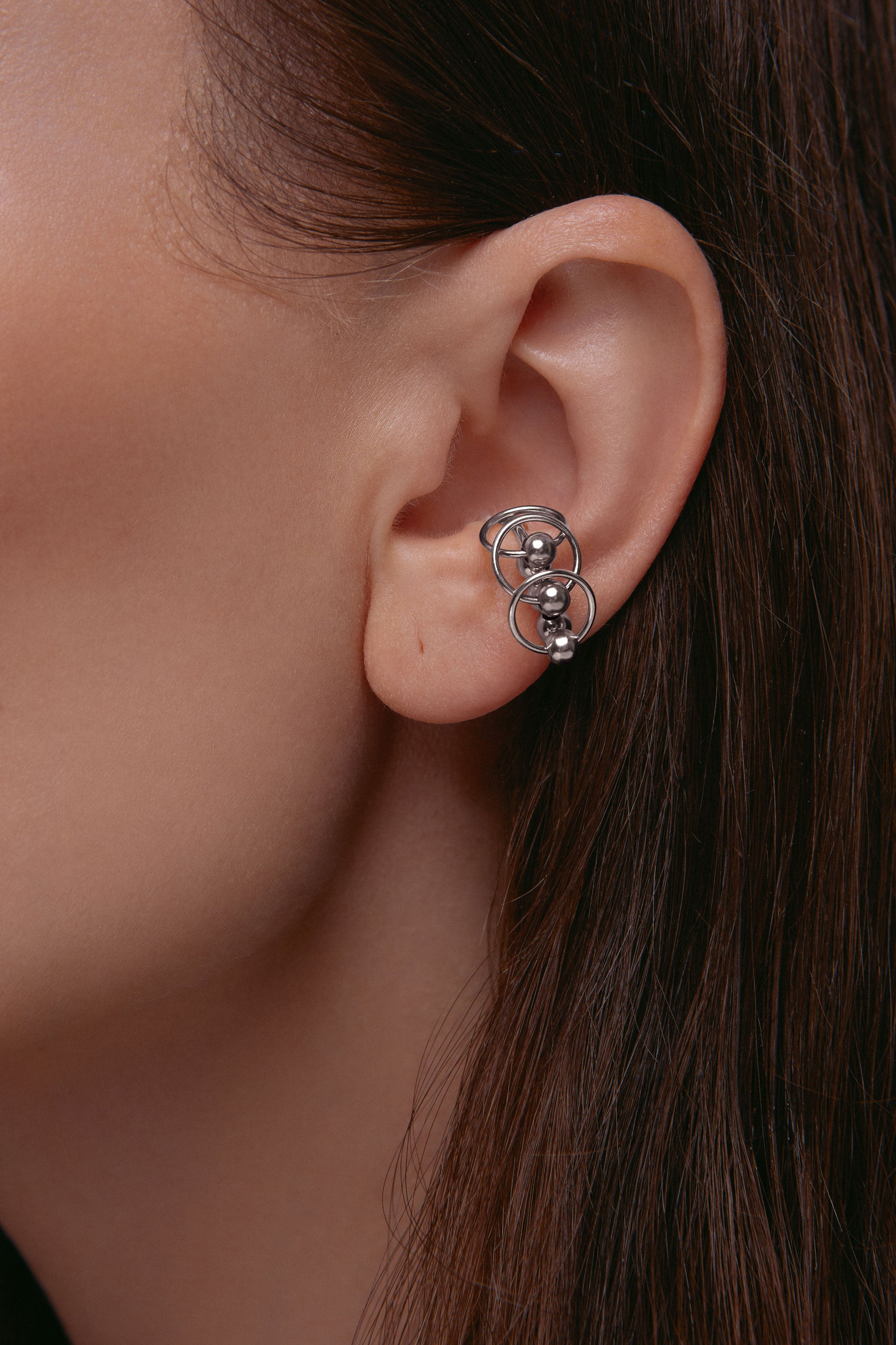 CENTRO 3-IN-1 EAR CUFF IN STERLING SILVER