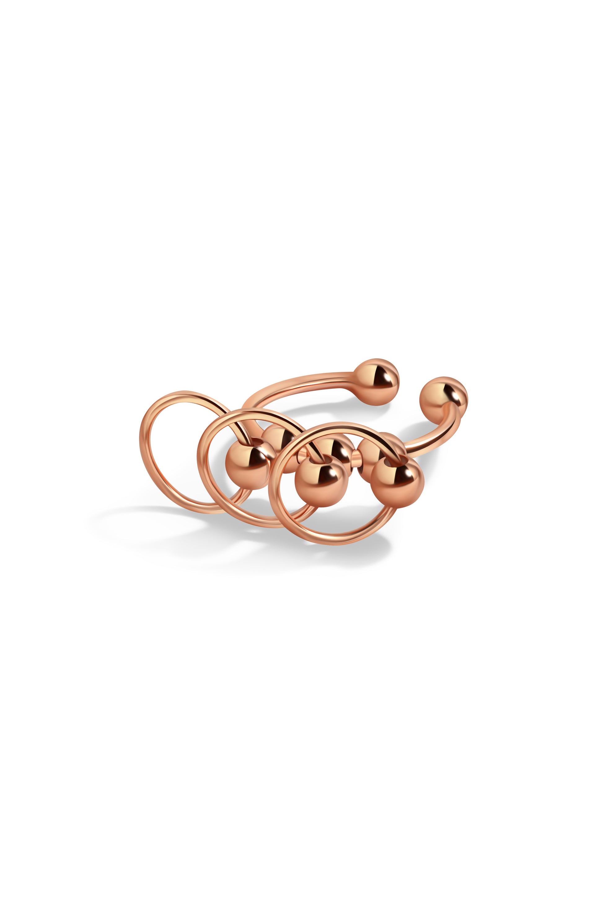 CENTRO 3-IN-1 EAR CUFF IN 14K GOLD