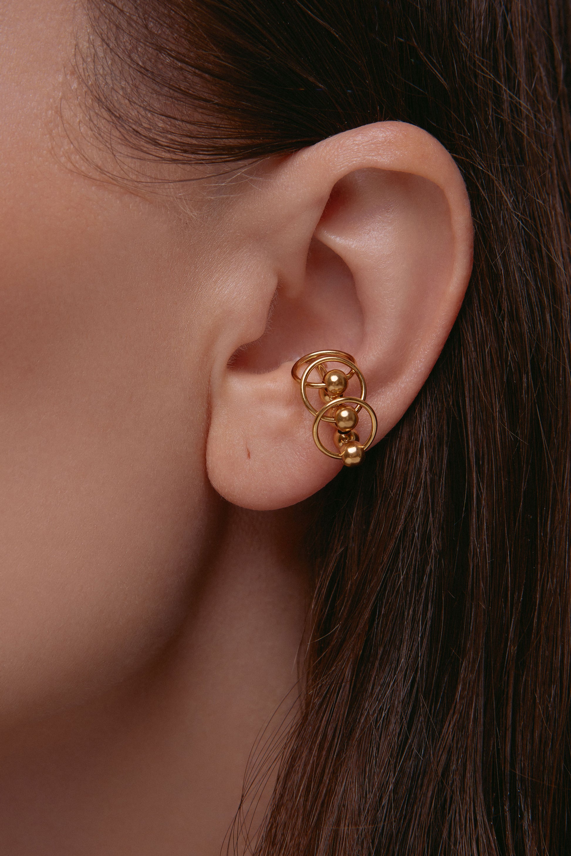 CENTRO 3-IN-1 EAR CUFF IN 14K GOLD