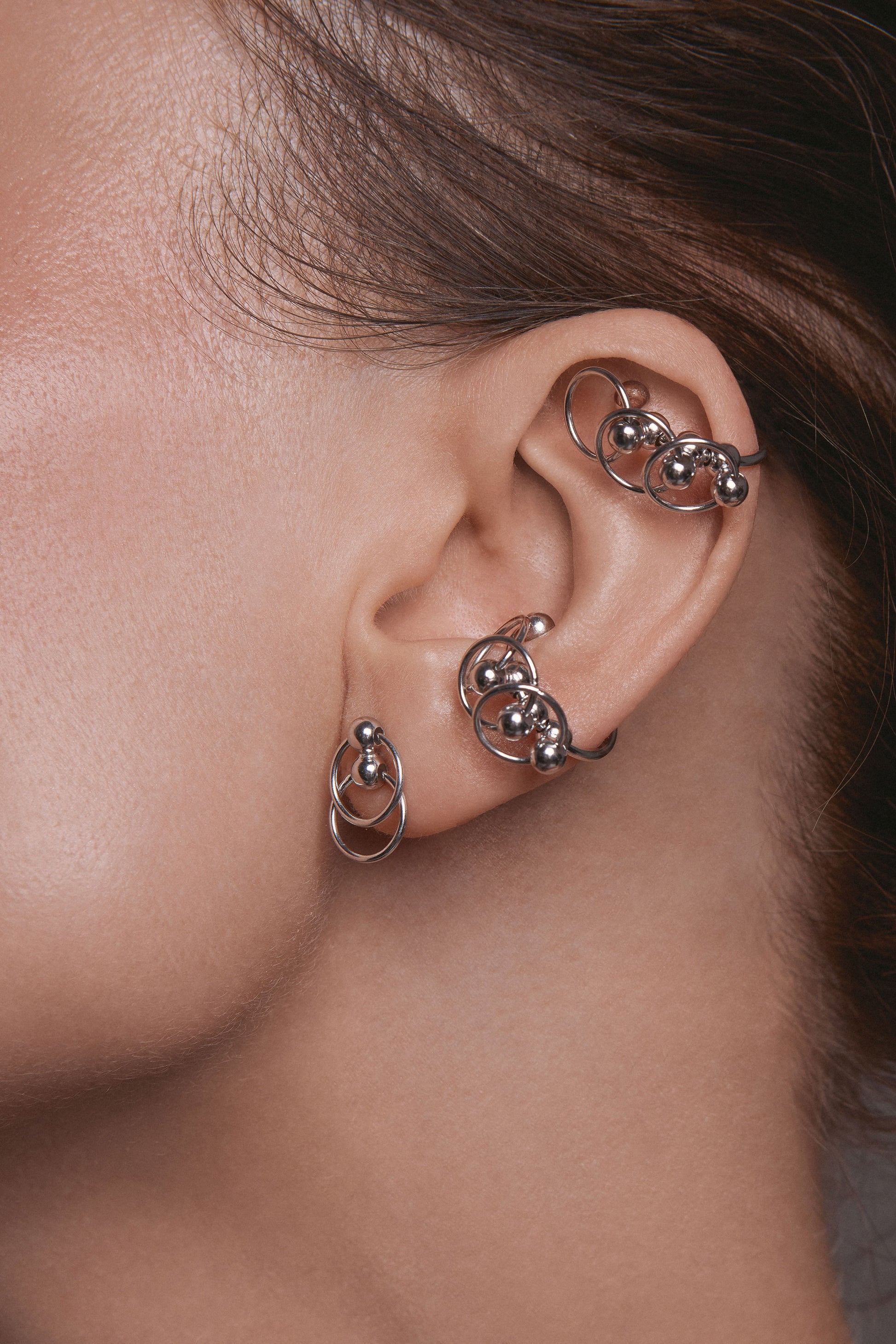 CENTRO 3-IN-1 EAR CUFF IN 14K GOLD