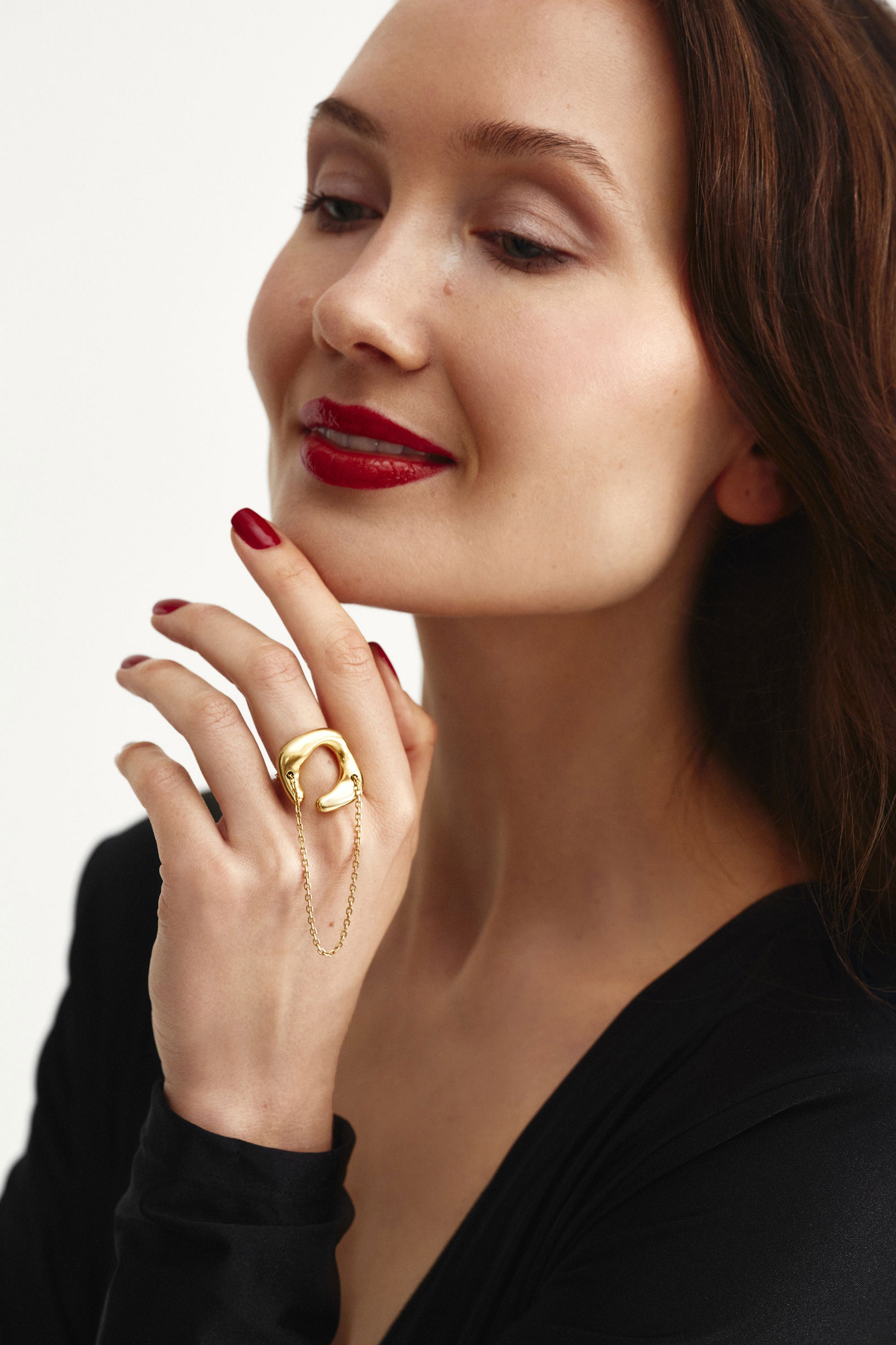 ENTERO 3-IN-1 CUFF-RING IN 14K GOLD