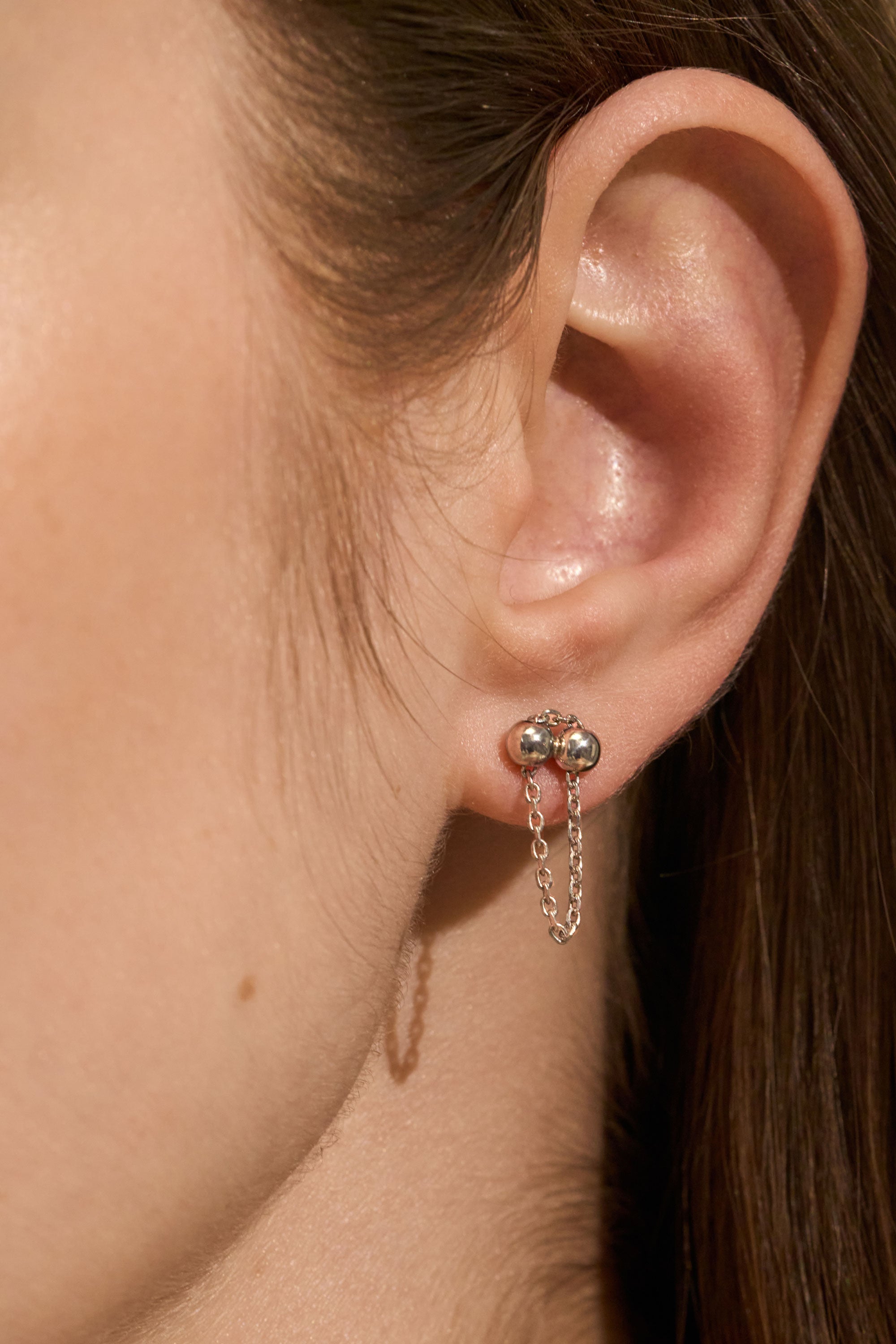 ESPACIO 2-IN-1 EARRINGS IN STERLING SILVER