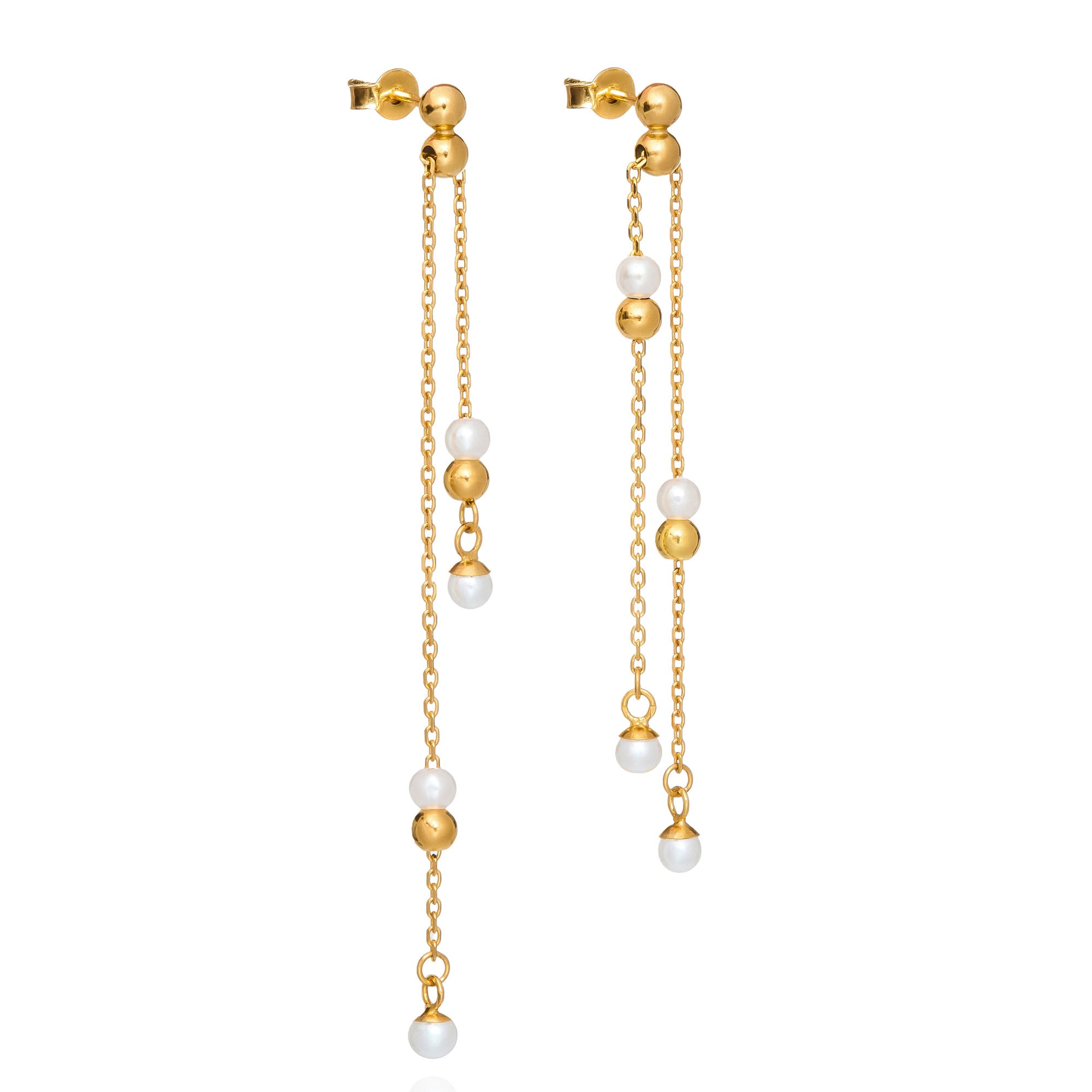 HIDE & SEEK 3-IN-1 LONG EARRINGS IN STERLING SILVER