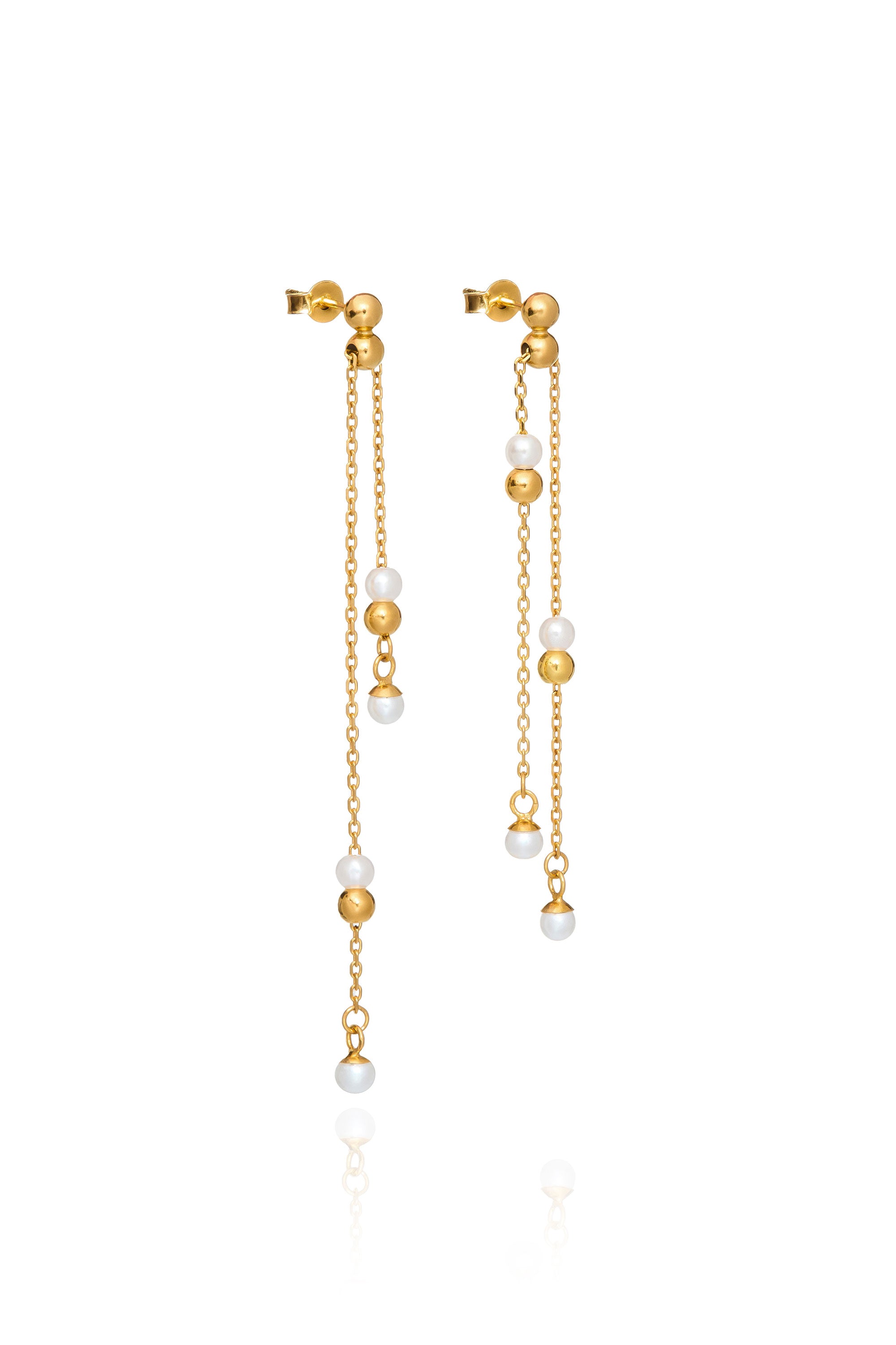 HIDE & SEEK 3-IN-1 LONG EARRINGS IN STERLING SILVER
