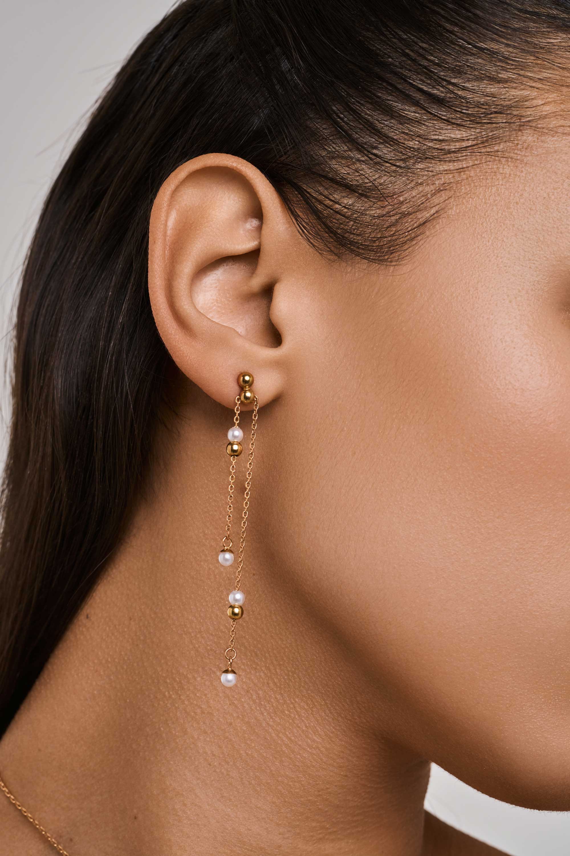 HIDE & SEEK 3-IN-1 LONG EARRINGS IN 14K GOLD
