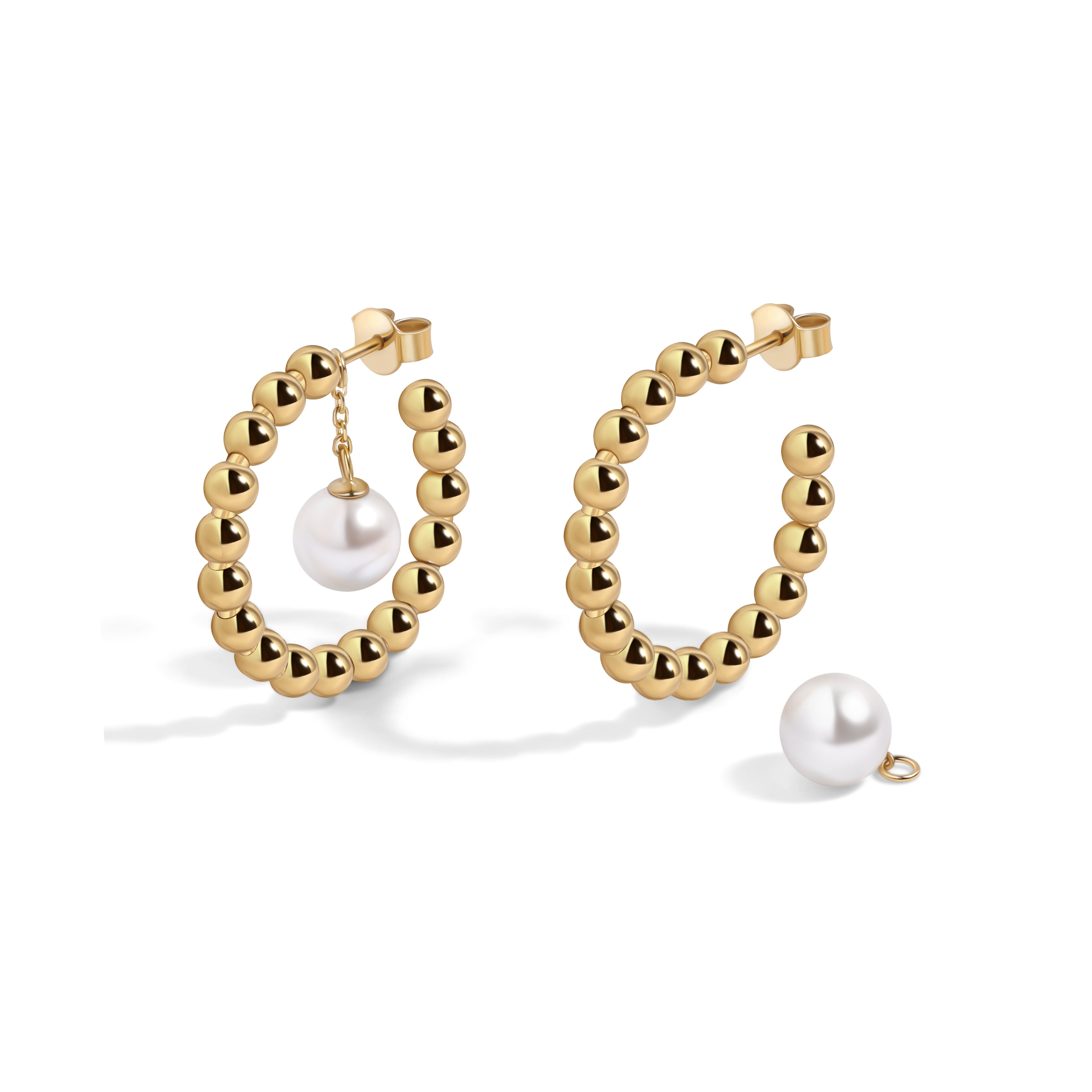 HIDE & SEEK 3-IN-1 HOOP EARRINGS IN 14K GOLD