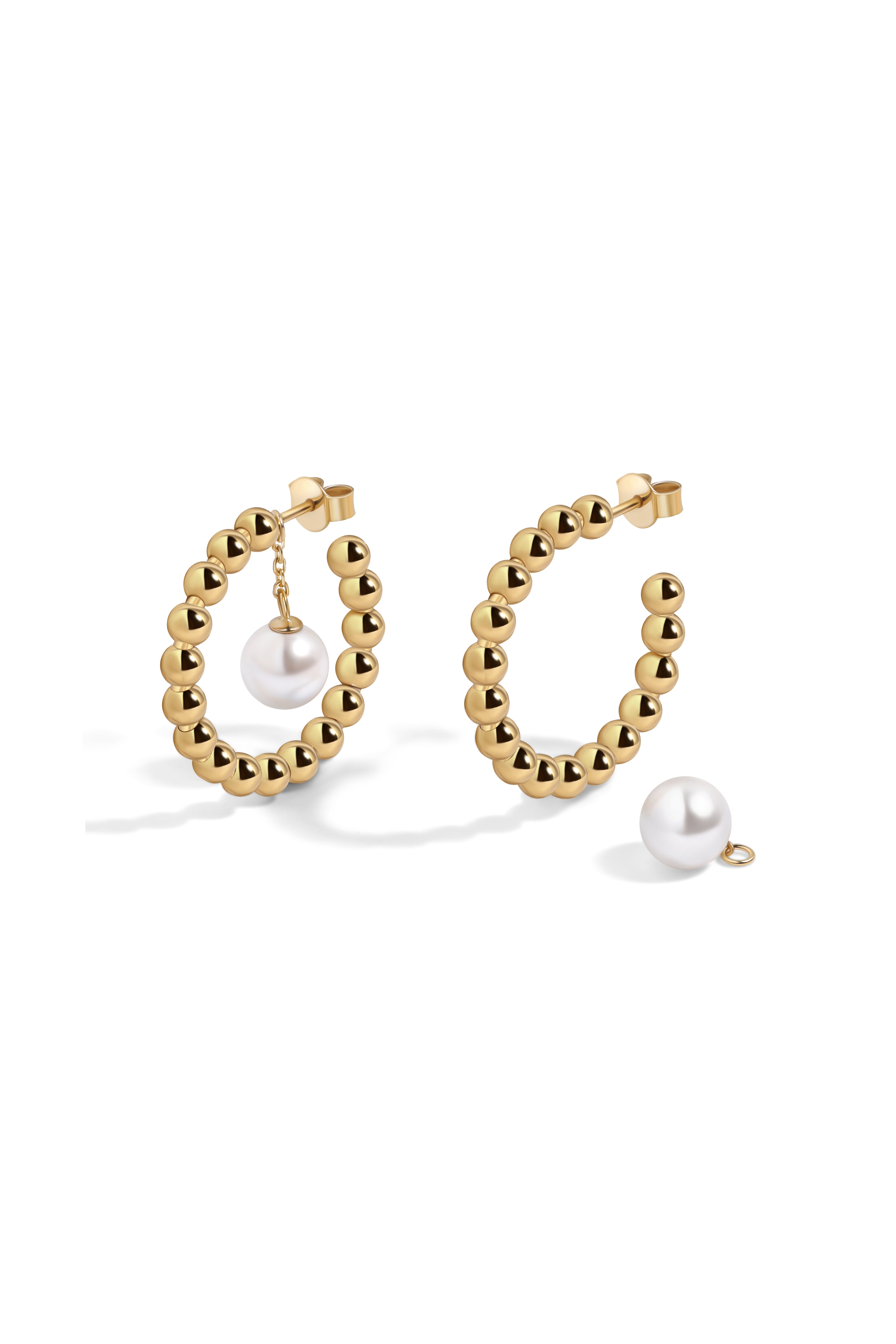 HIDE & SEEK 3-IN-1 HOOP EARRINGS IN 14K GOLD
