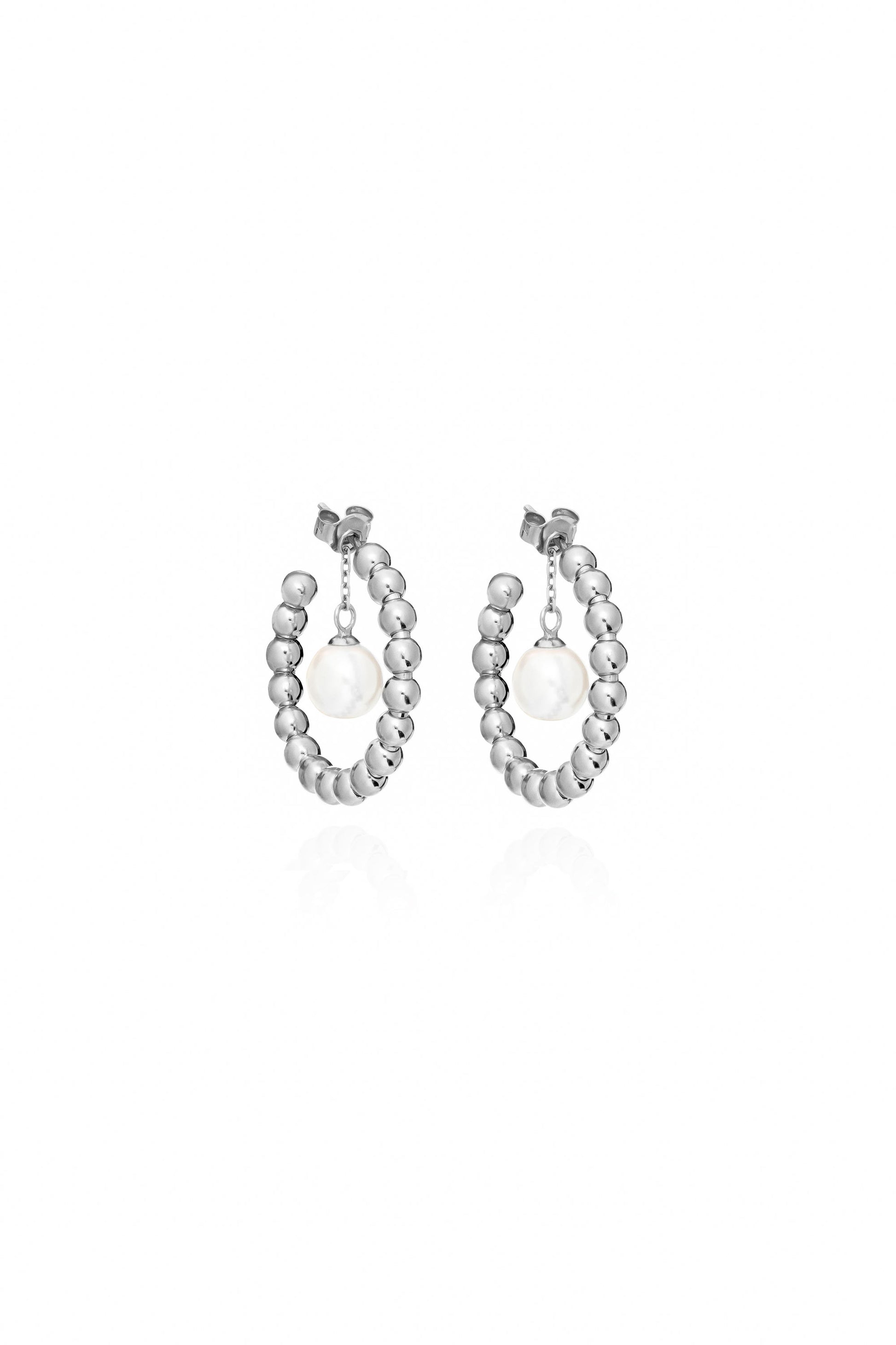 HIDE & SEEK 3-IN-1 HOOP EARRINGS IN STERLING SILVER