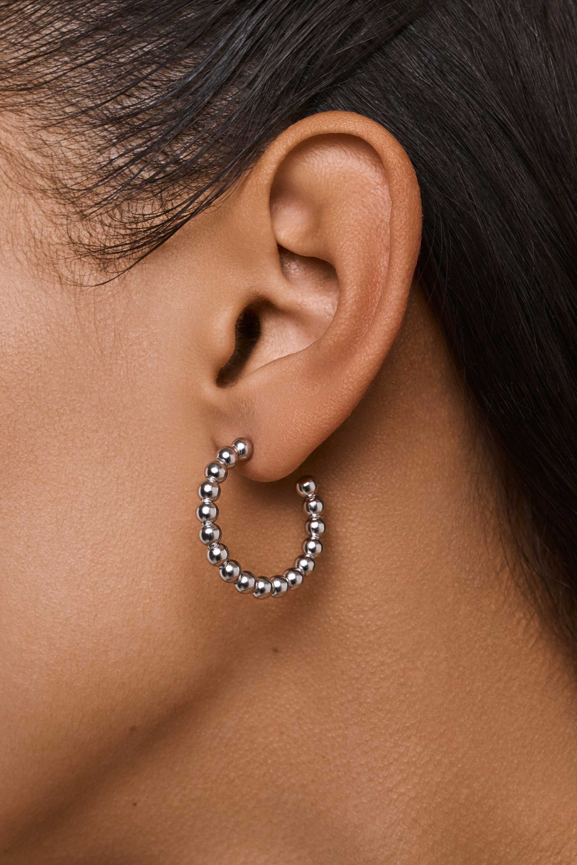 HIDE & SEEK 3-IN-1 HOOP EARRINGS IN STERLING SILVER