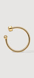 Gold thin ear cuff on the white background