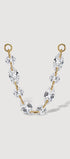 Frameless marquise cubic zirconia connector for jewelry