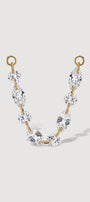 Frameless marquise cubic zirconia connector for jewelry