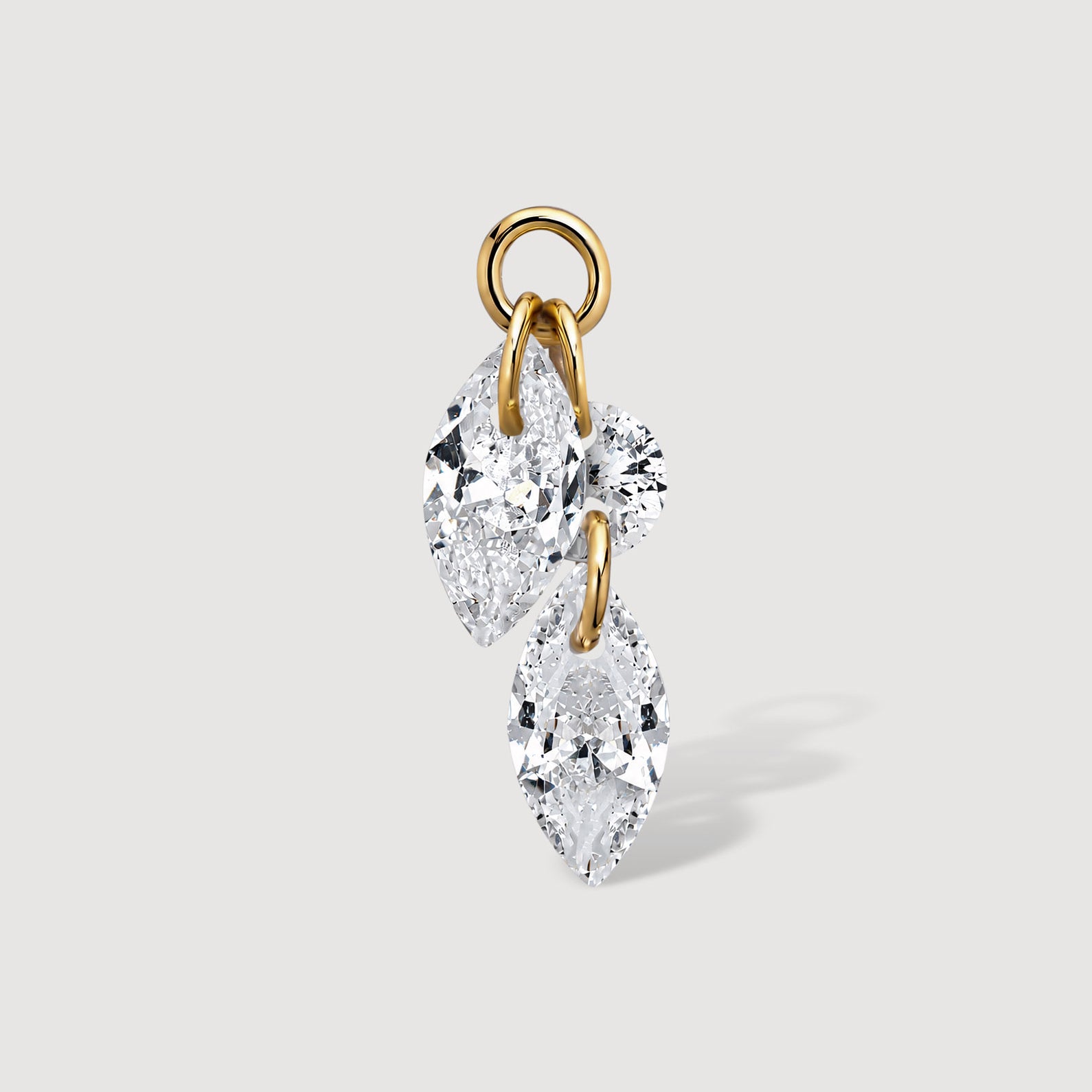The marquise-cut cubic zirconia pendant