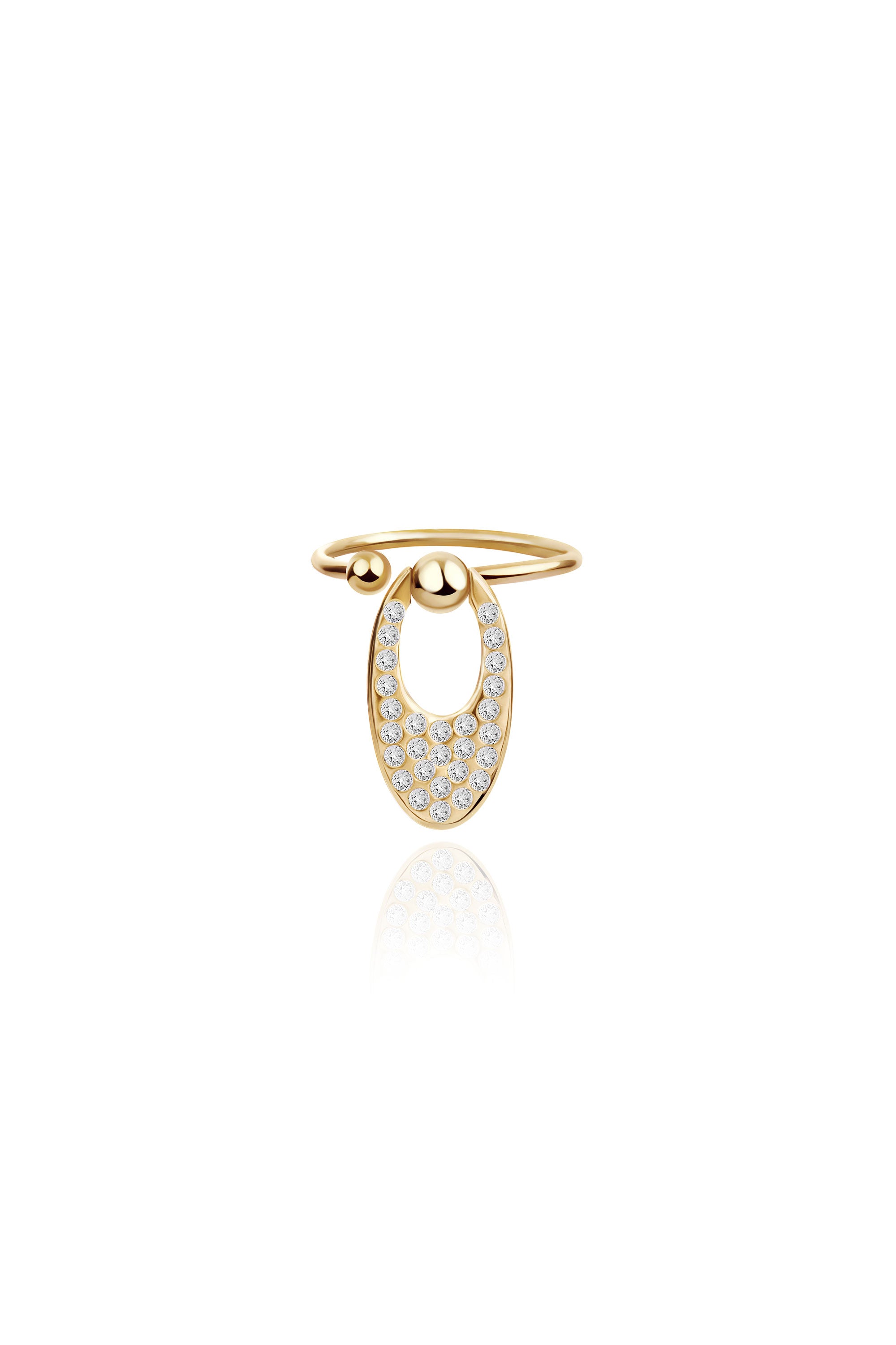 NIMBO OVAL 2-IN-1 RING IN STERLING SILVER