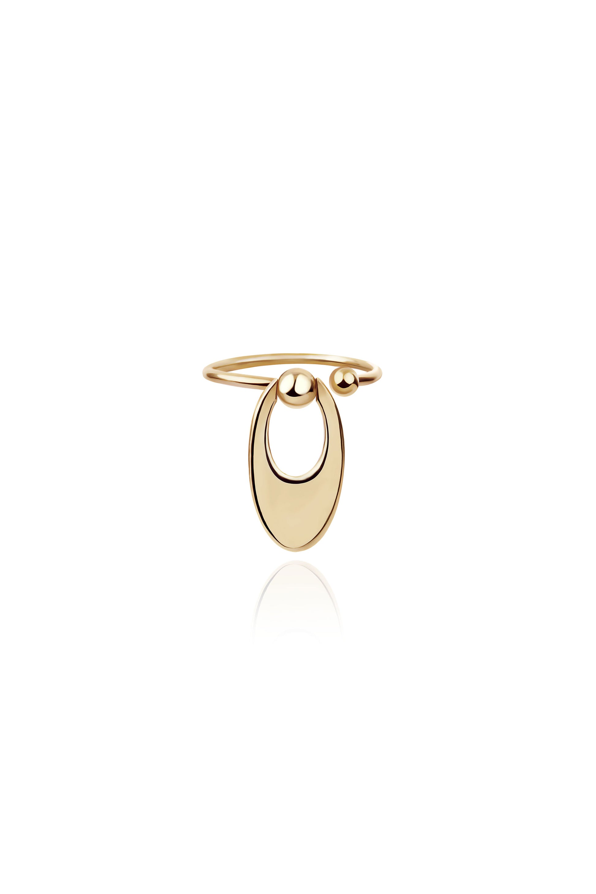 NIMBO OVAL 2-IN-1 RING IN STERLING SILVER