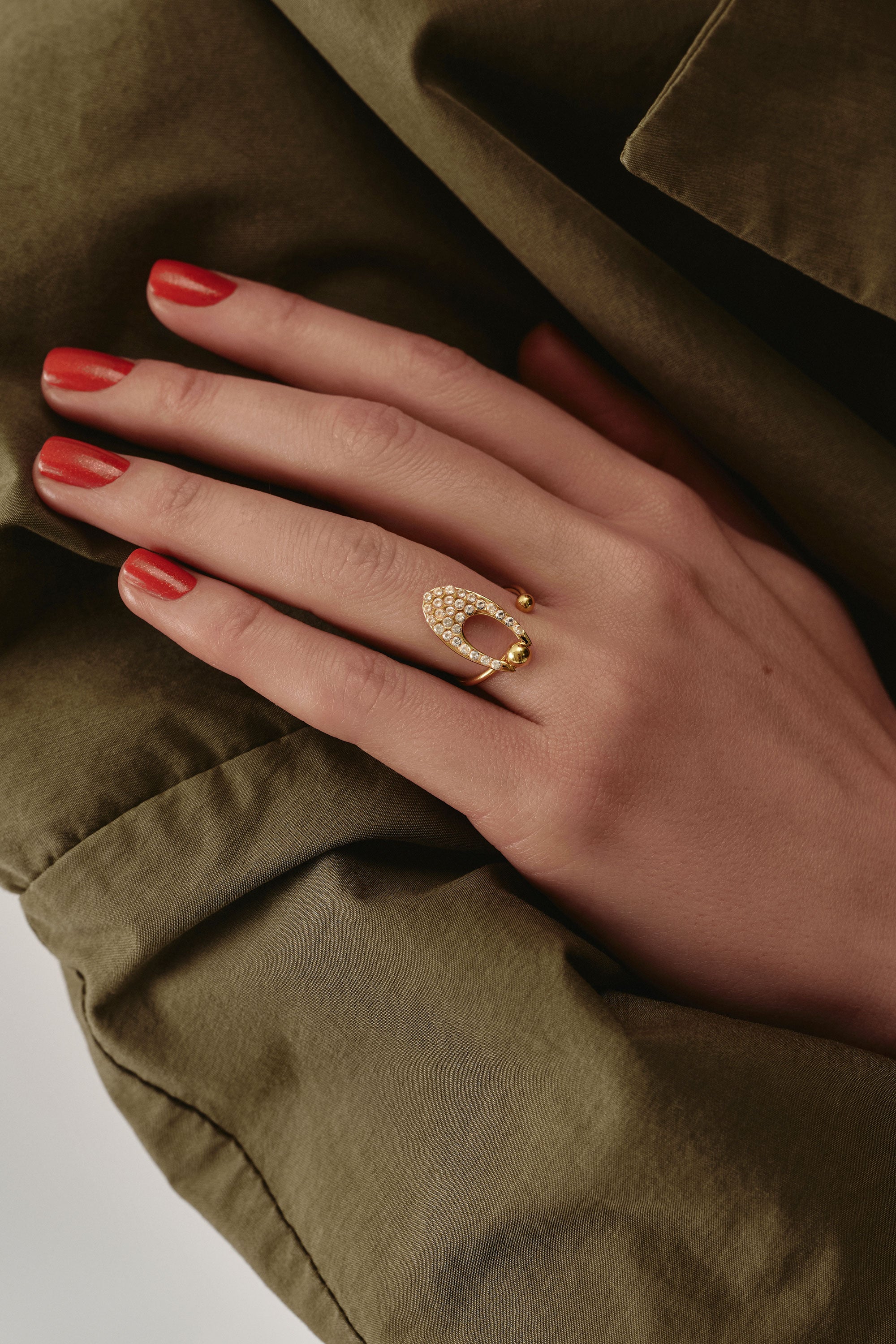 NIMBO OVAL 2-IN-1 RING IN 14K GOLD