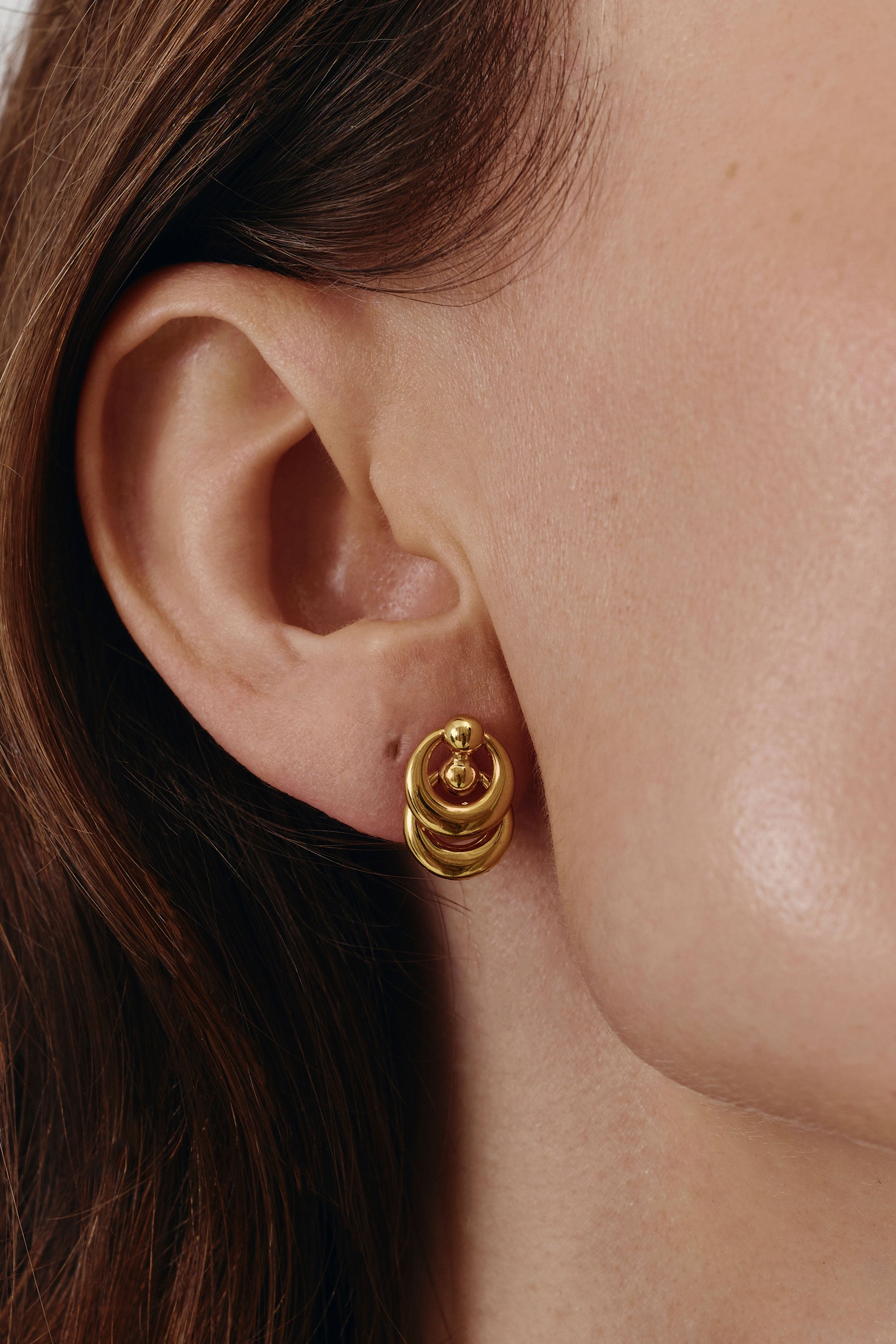 NIMBO ROUND 2-IN-1 EARRINGS IN STERLING SILVER