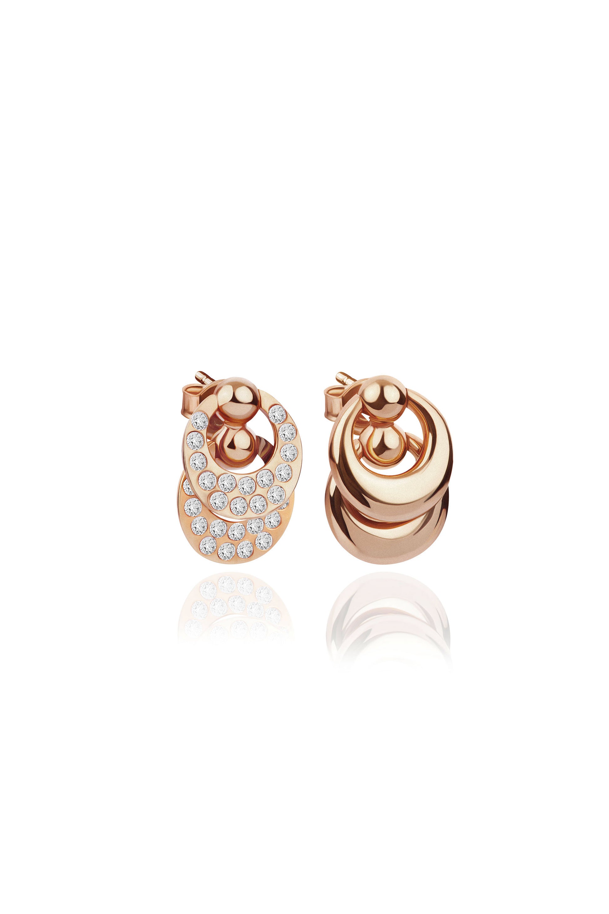 NIMBO ROUND 2-IN-1 EARRINGS IN 14K GOLD
