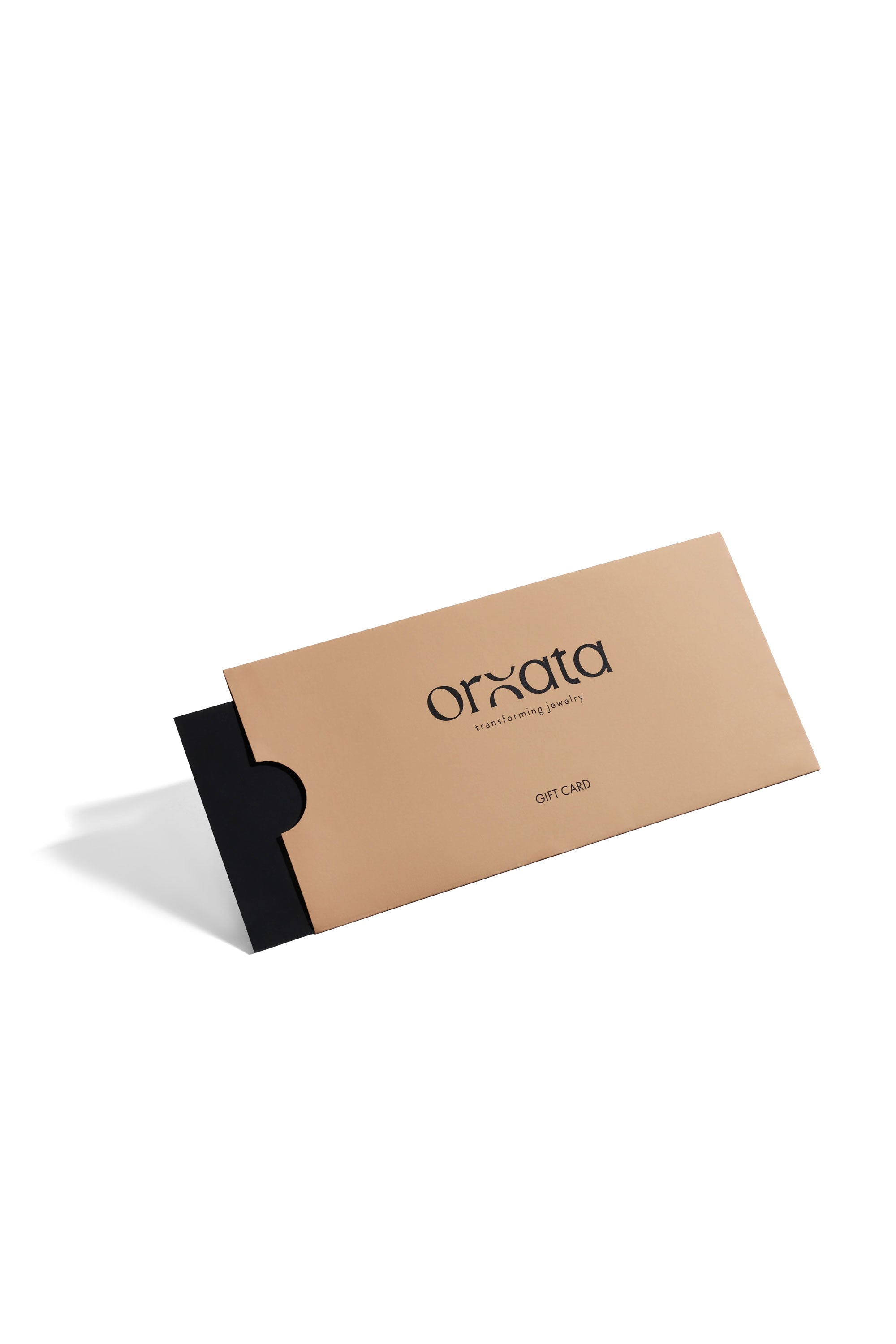 Kraft paper gift card from Orxata
