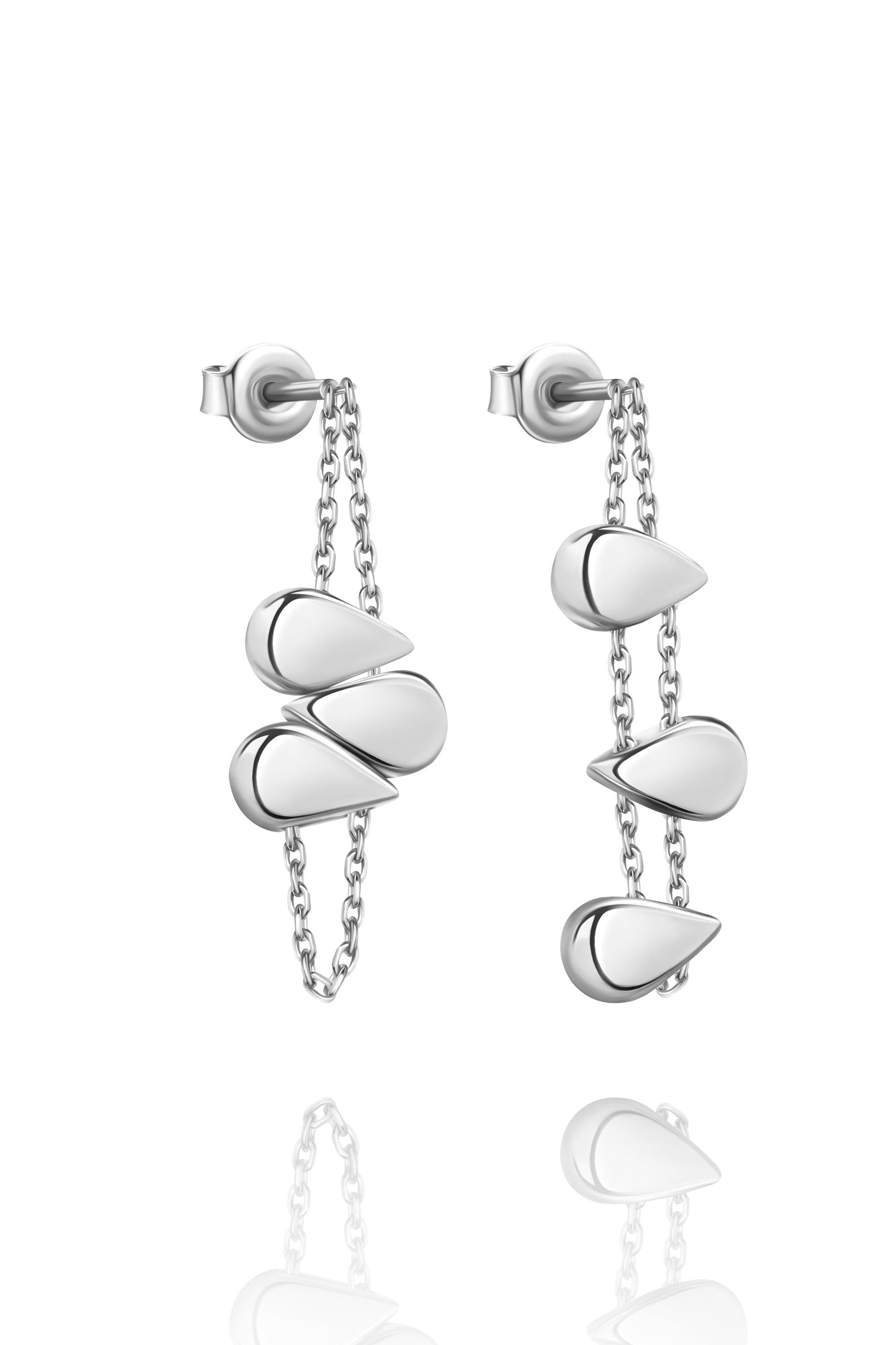 СЕРЕЖКИ 4-В-1 ПЕПІТА ЗІ СРІБЛА