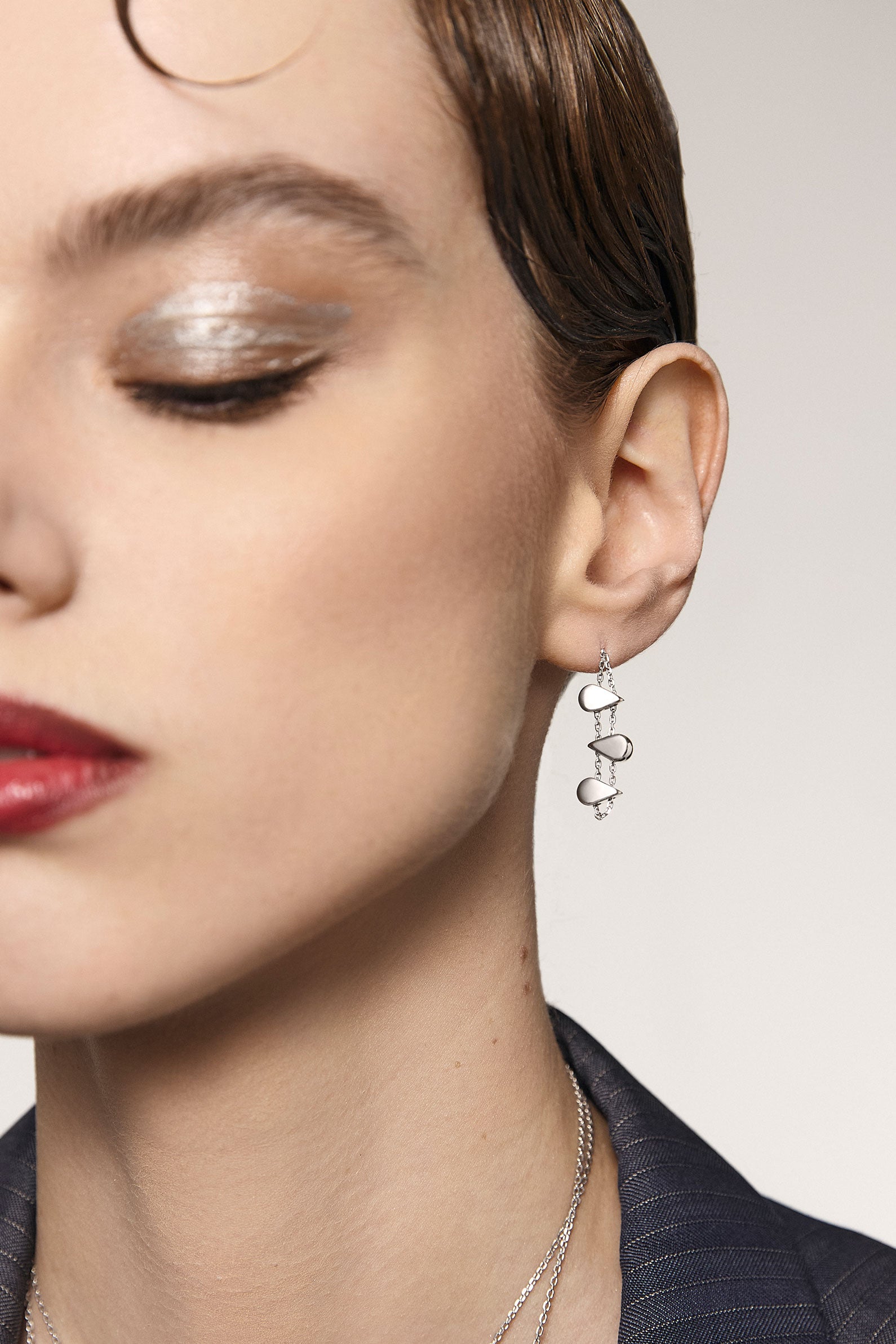 СЕРЕЖКИ 4-В-1 ПЕПІТА ЗІ СРІБЛА