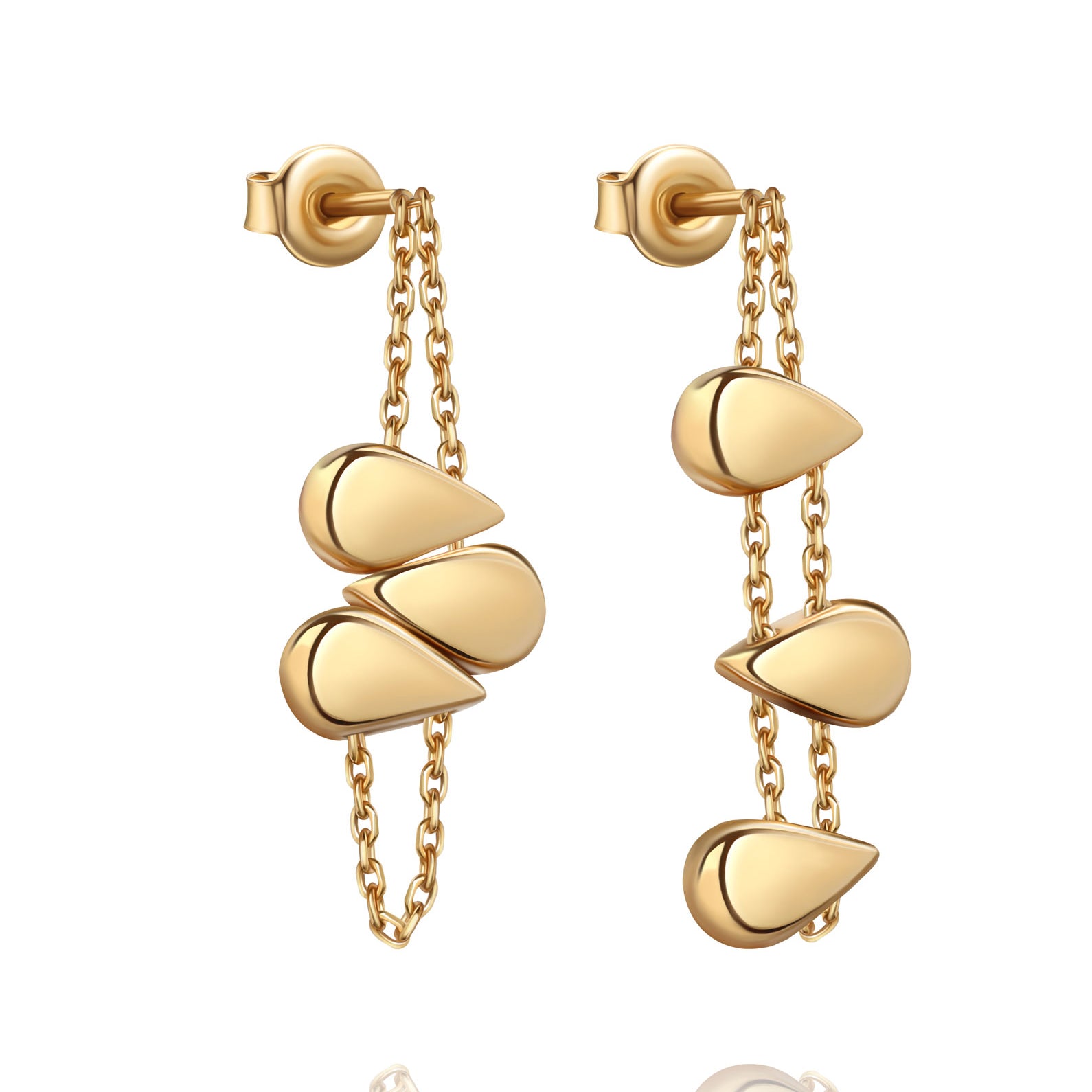 СЕРЕЖКИ 4-В-1 ПЕПІТА ЗІ СРІБЛА