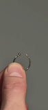 Detachable connector with gems on the ear cuff