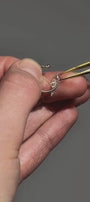 Gold thin ring with a marquise gems