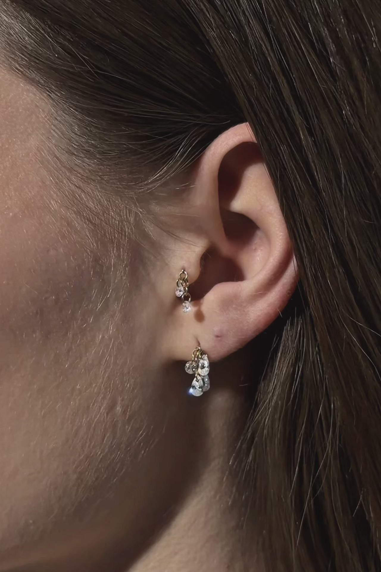 Curated ear composition with modular jewelry