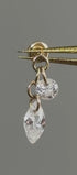 Reversible marquise earring in gold
