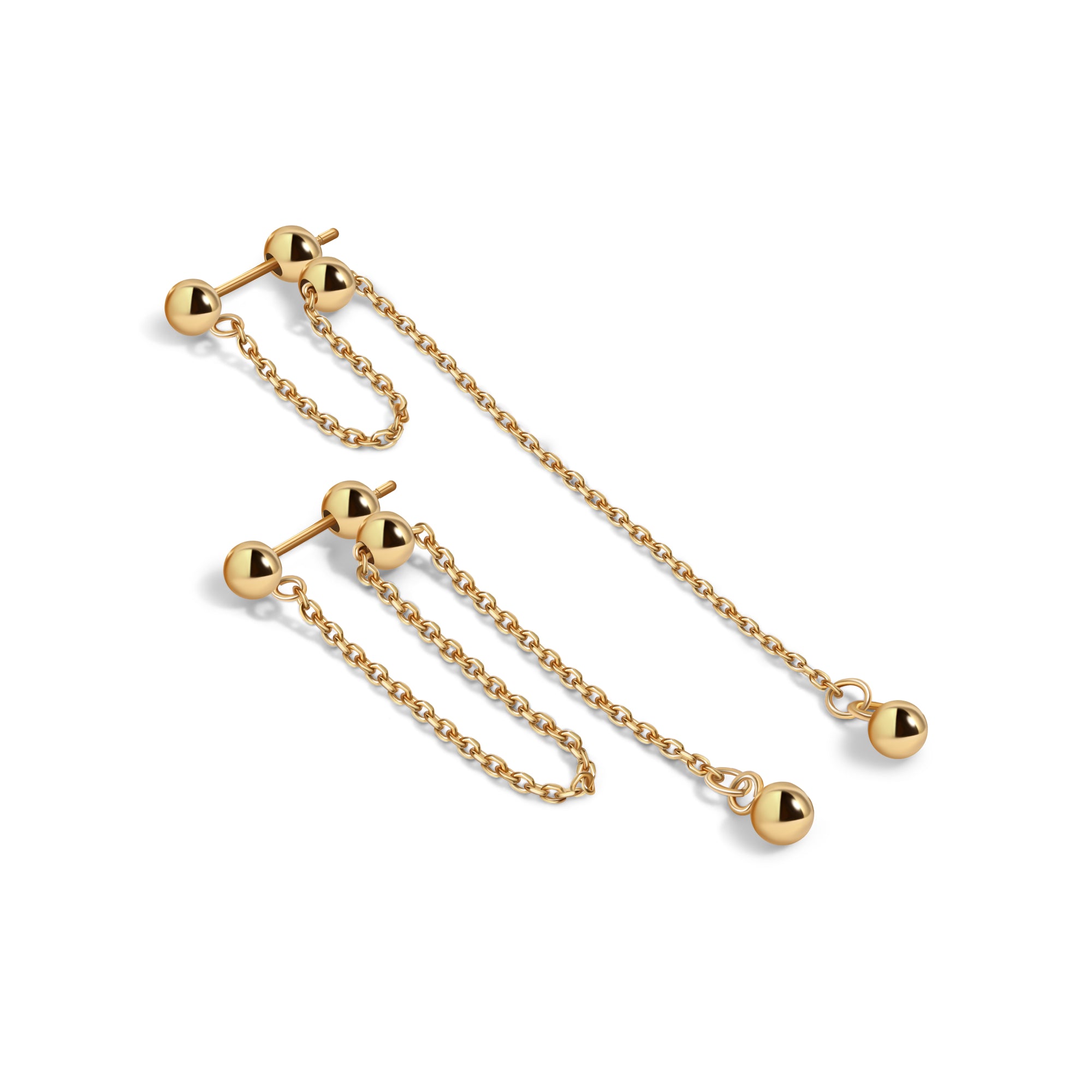PUNTO 3-IN-1 EARRINGS IN 14K GOLD
