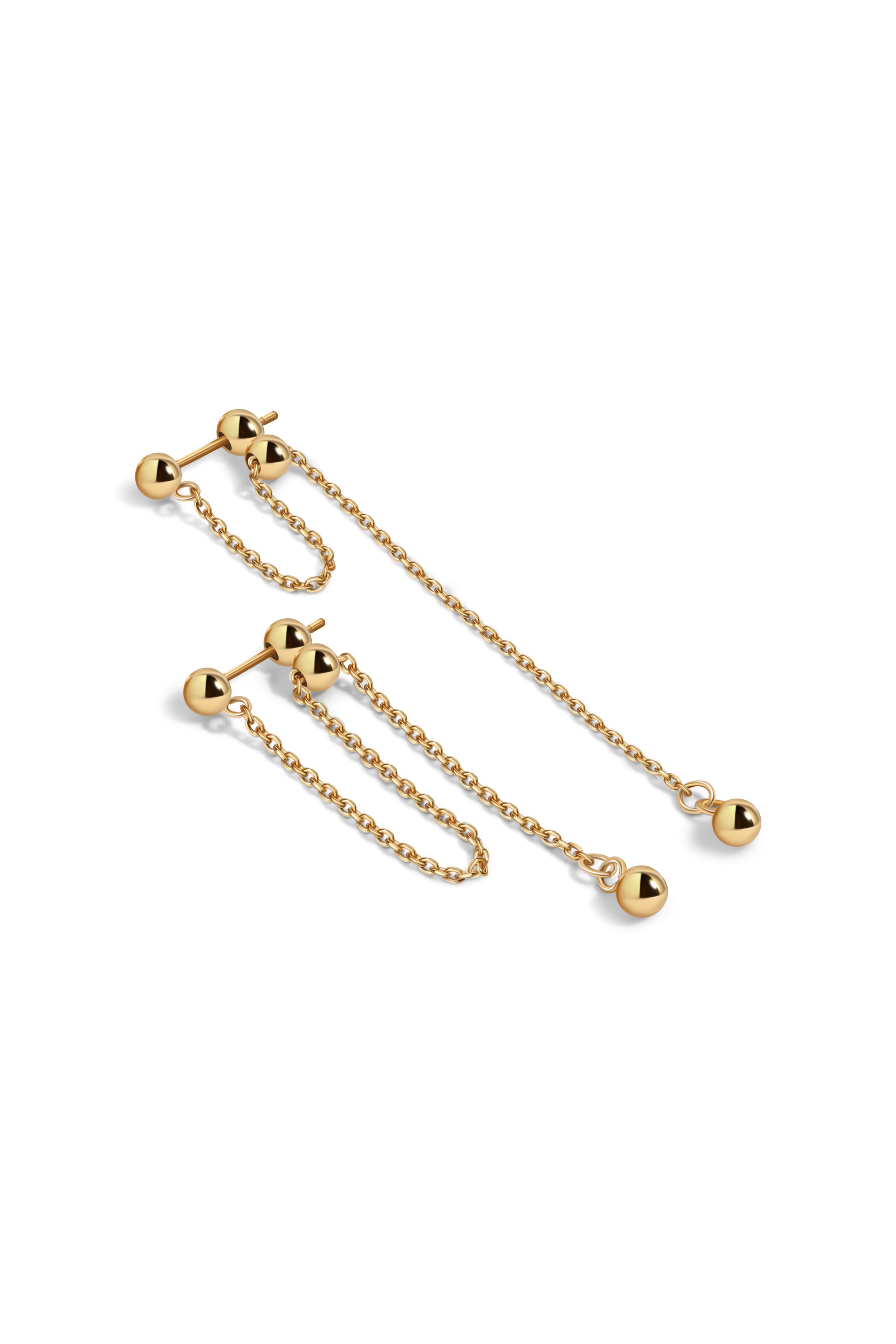 PUNTO 3-IN-1 EARRINGS IN 14K GOLD