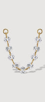 Frameless round brilliant-cut cubic zirconia connector