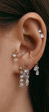 Curated ear composition with multiple modular earrings